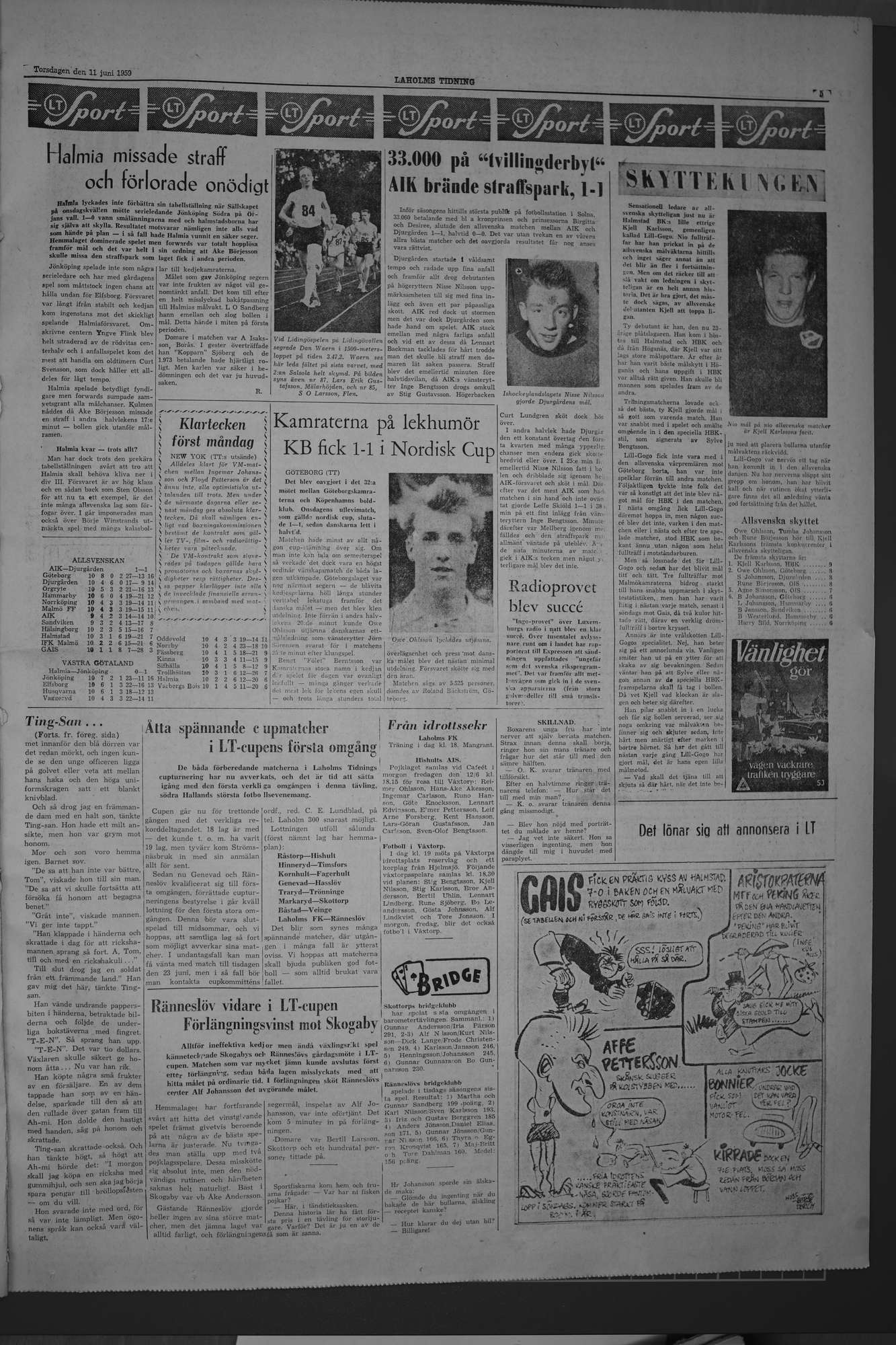 Laholms Tidning Torsdag 11 juni 1959, sida 5