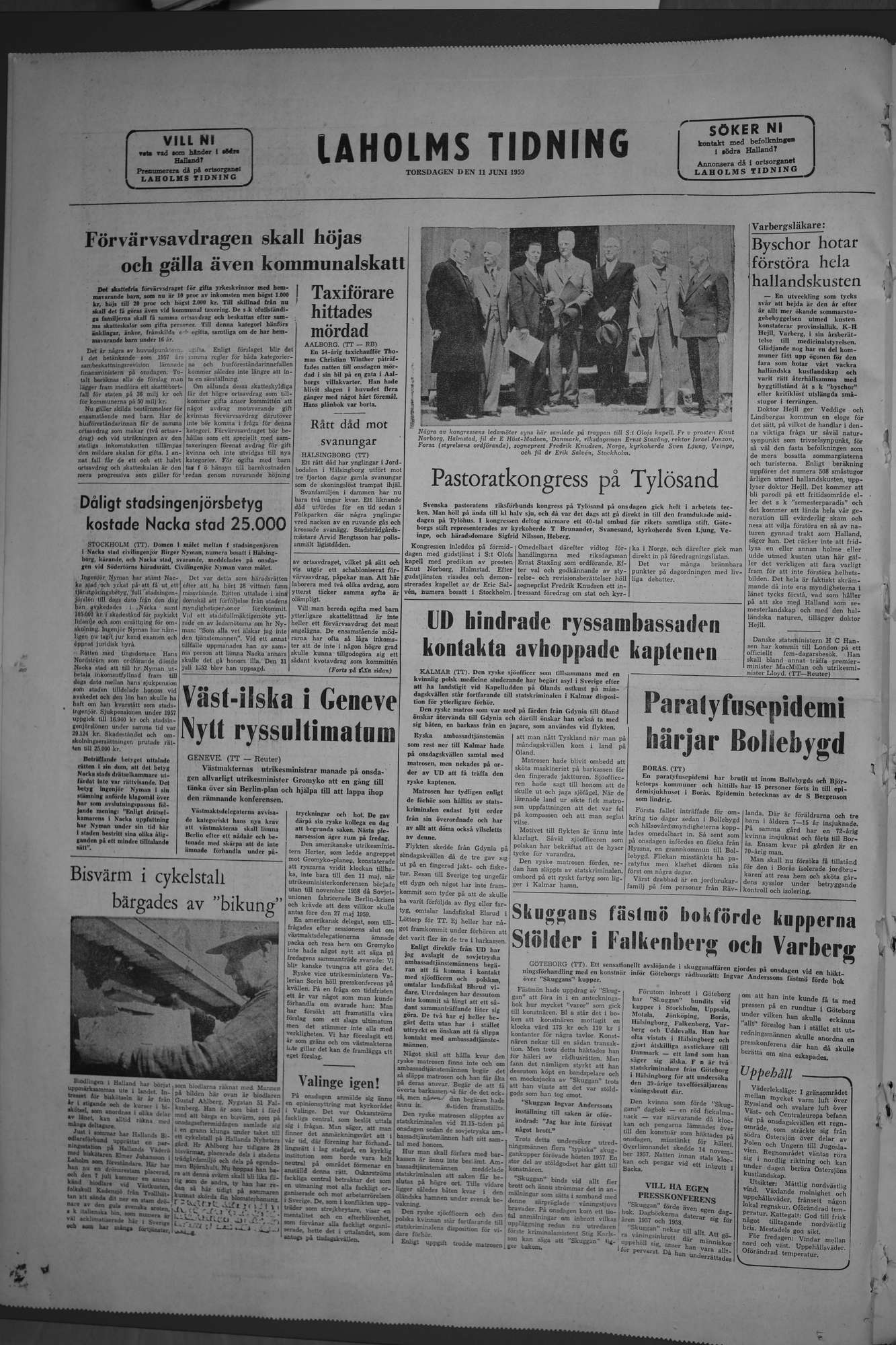 Laholms Tidning Torsdag 11 juni 1959, sida 8