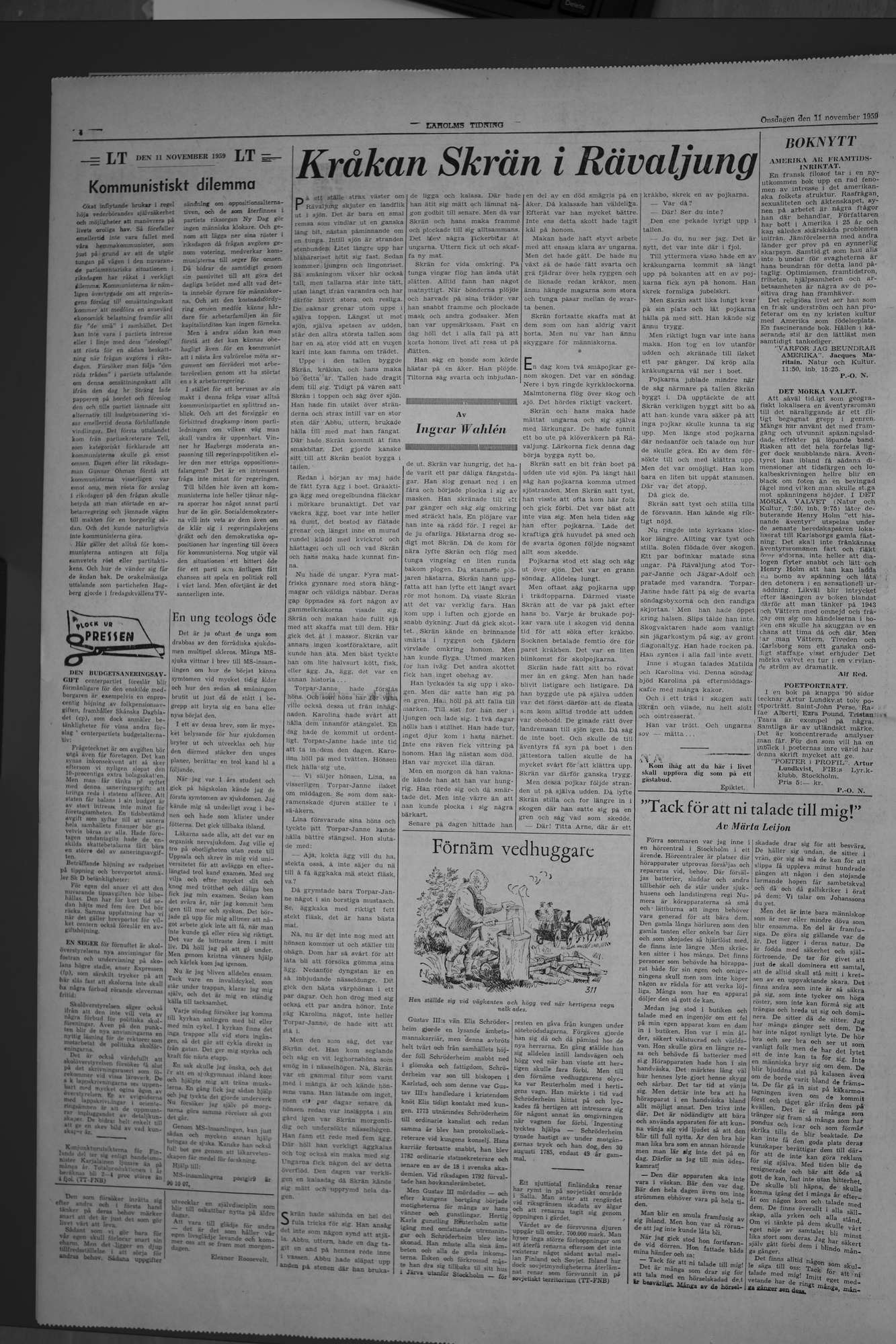 Laholms Tidning Onsdag 11 november 1959, sida 4