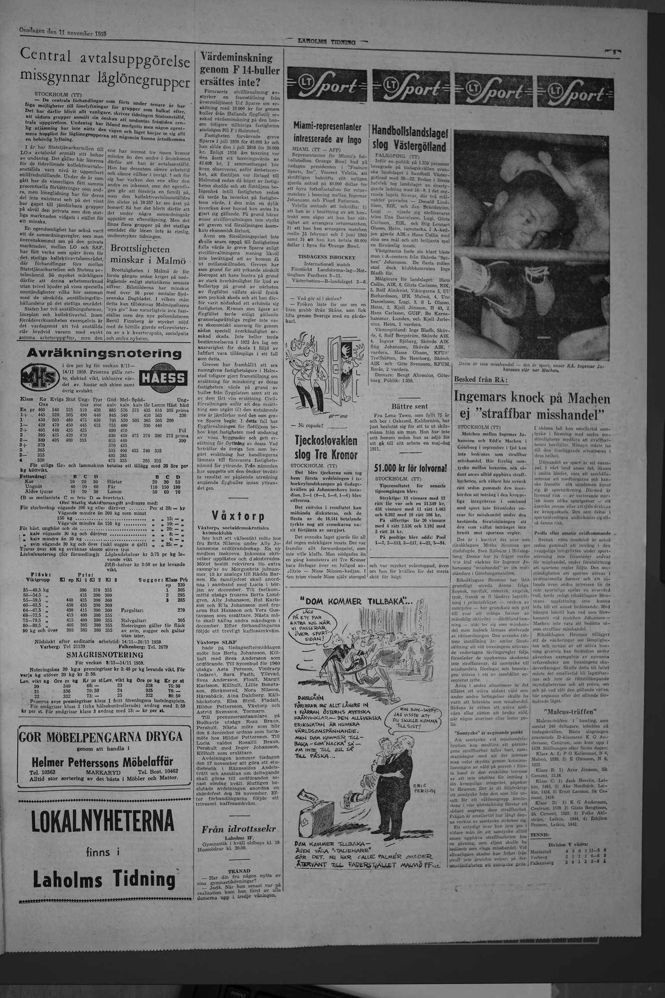 Laholms Tidning Onsdag 11 november 1959, sida 5