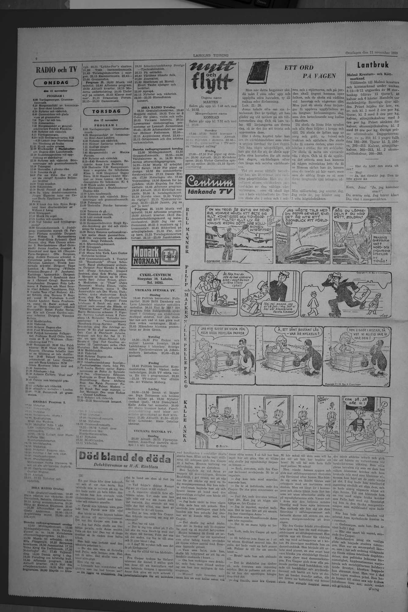 Laholms Tidning Onsdag 11 november 1959, sida 6