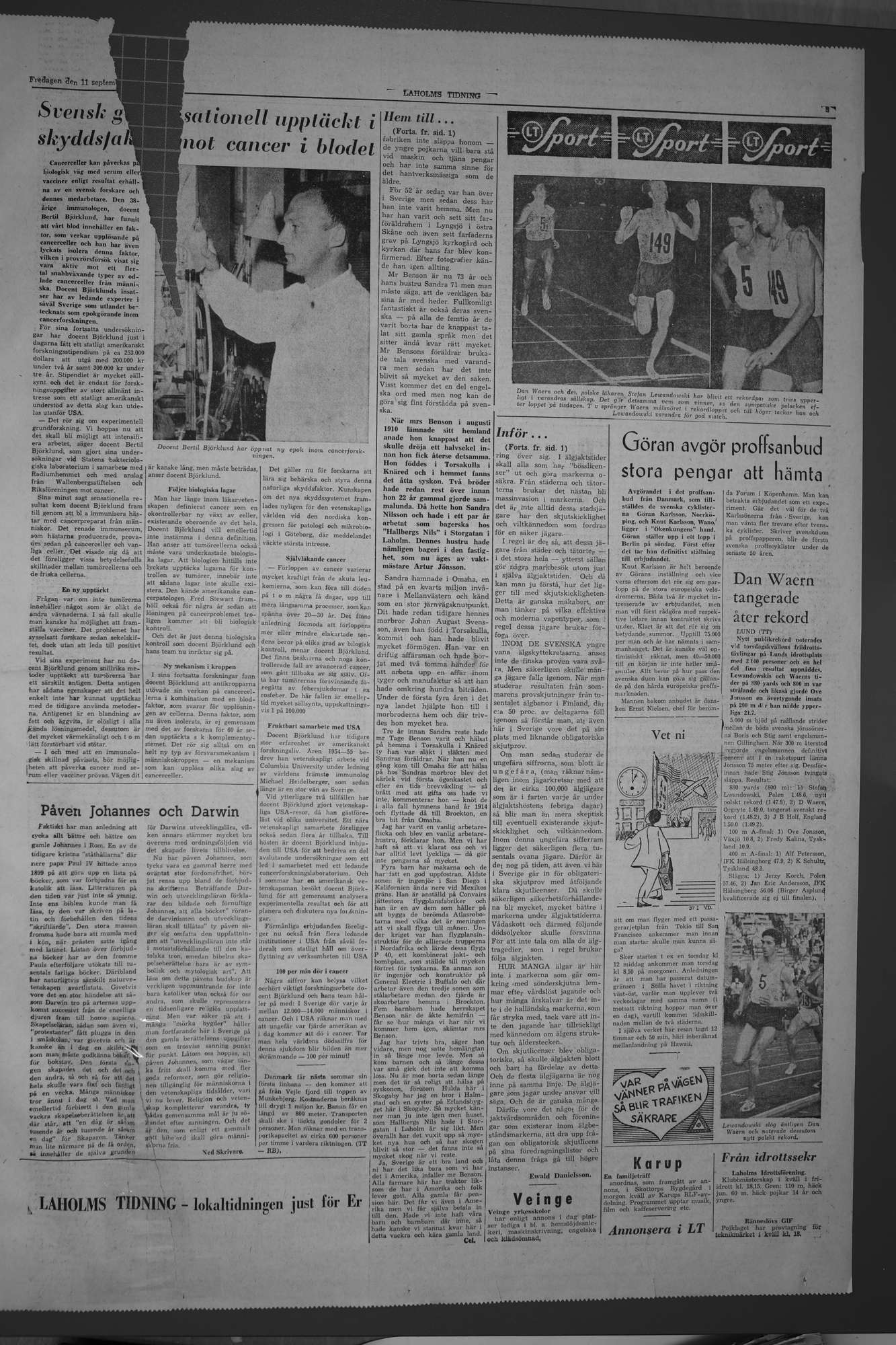 Laholms Tidning Fredag 11 september 1959, sida 5