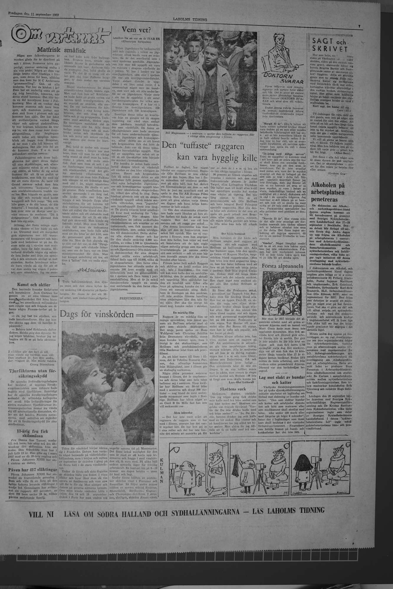 Laholms Tidning Fredag 11 september 1959, sida 7