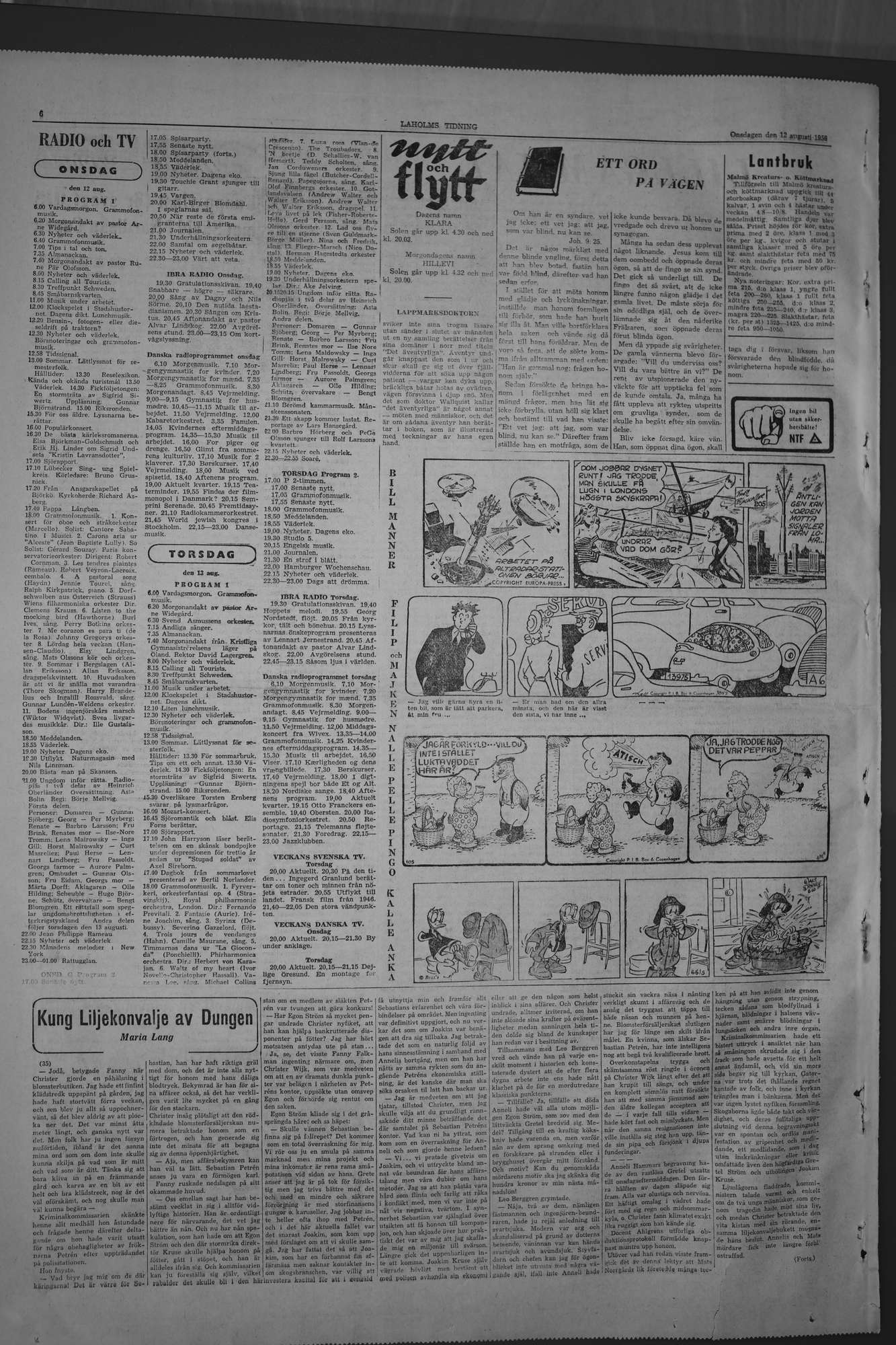 Laholms Tidning Onsdag 12 augusti 1959, sida 6