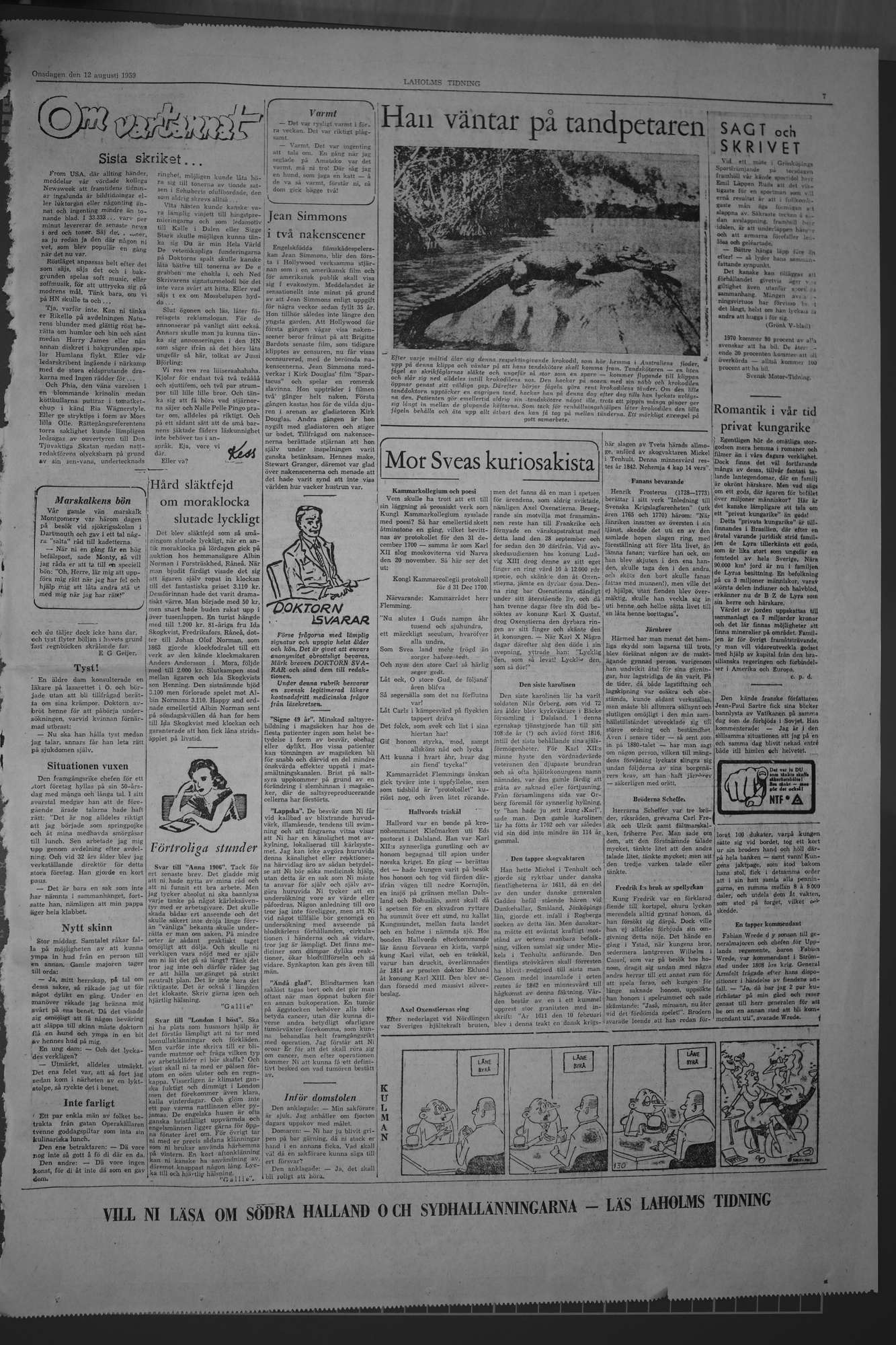 Laholms Tidning Onsdag 12 augusti 1959, sida 7