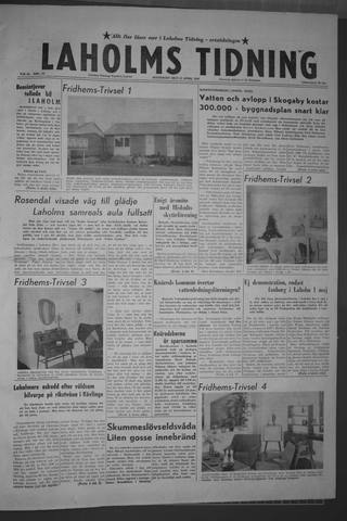 Förstasidan, Måndag 13 april 1959