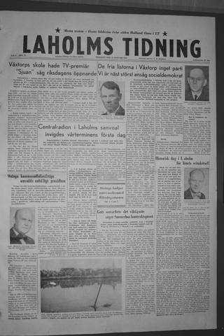 Förstasidan, Tisdag 13 januari 1959