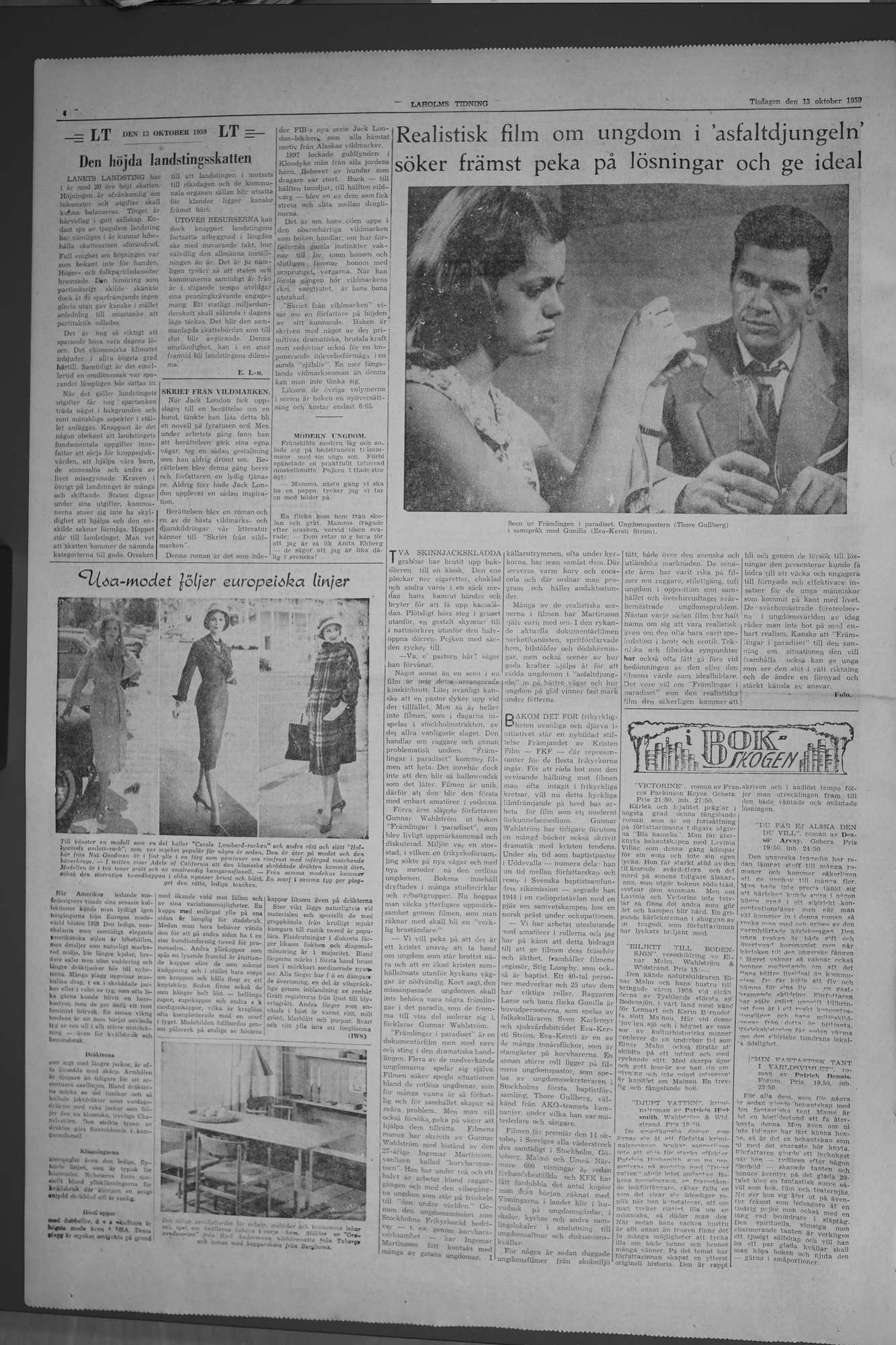 Laholms Tidning Tisdag 13 oktober 1959, sida 4