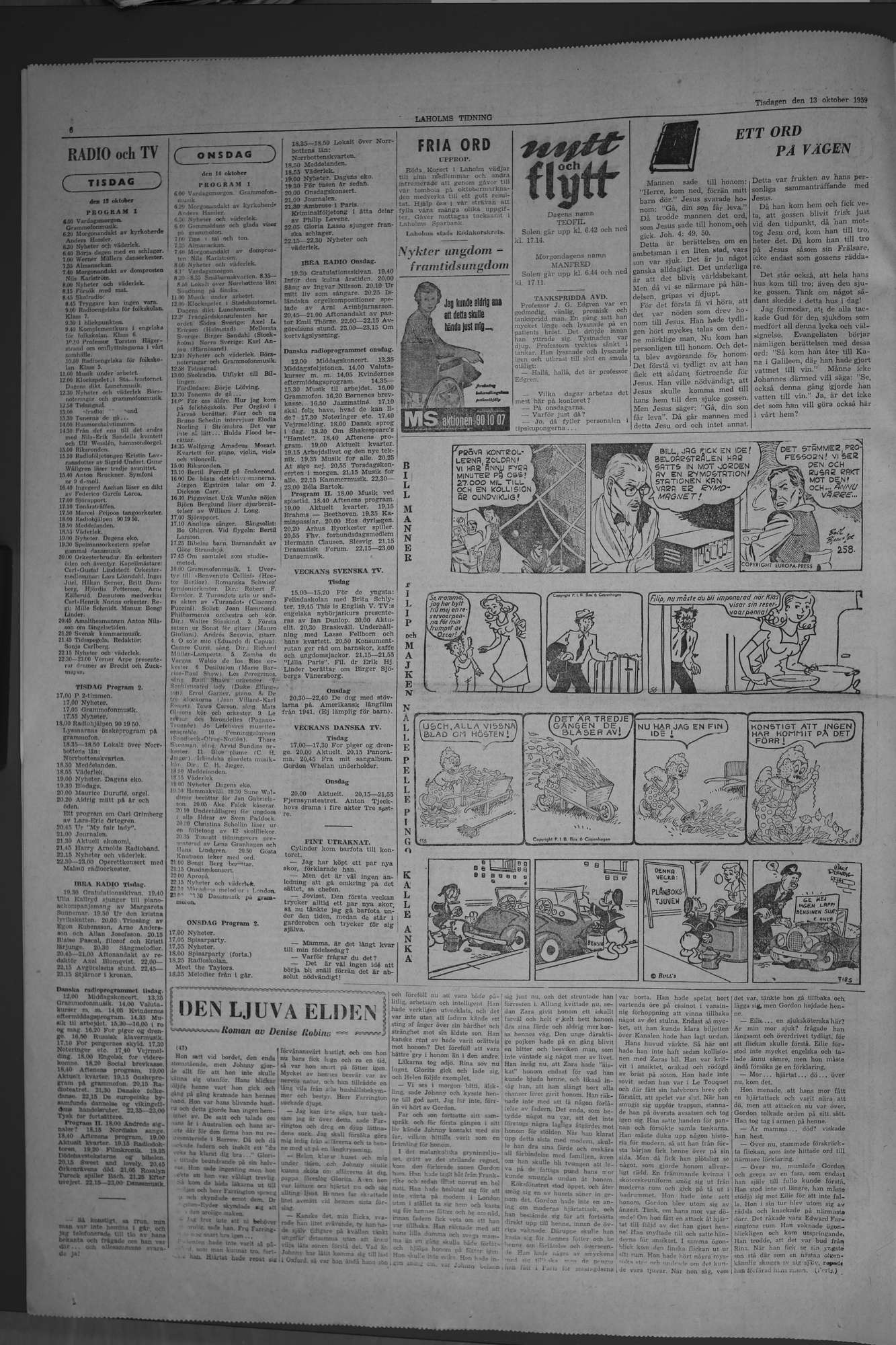 Laholms Tidning Tisdag 13 oktober 1959, sida 6