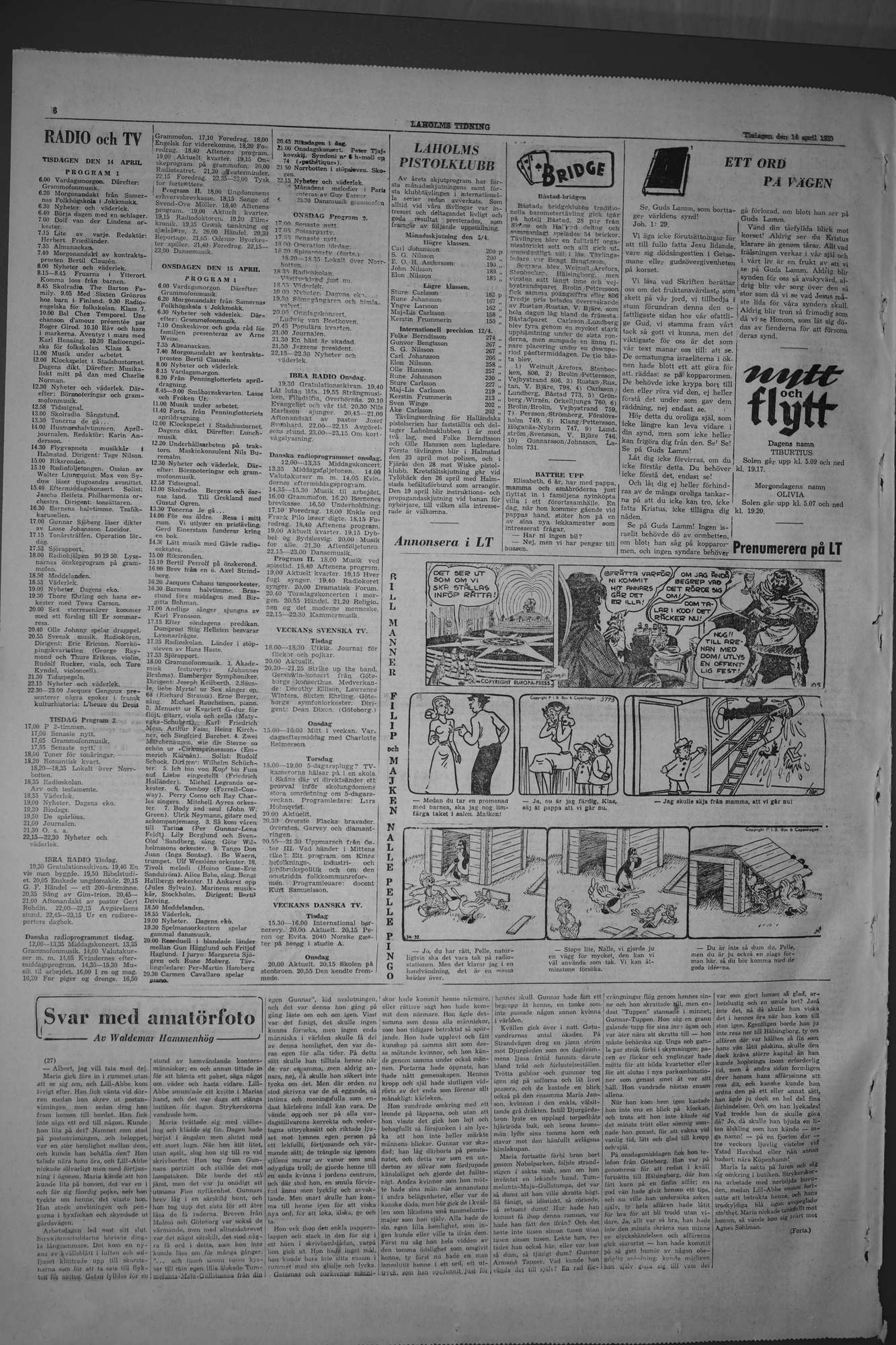 Laholms Tidning Tisdag 14 april 1959, sida 6
