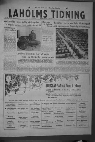 Förstasidan, Måndag 14 december 1959