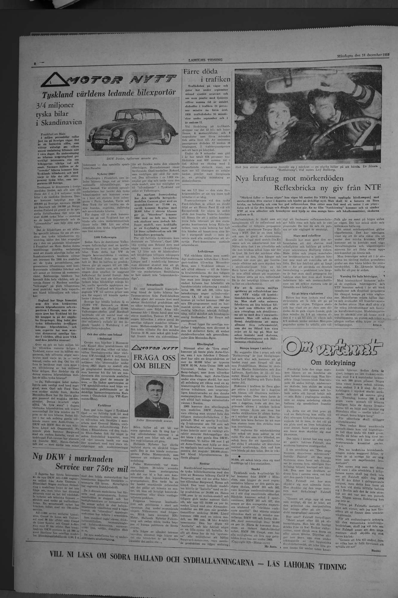 Laholms Tidning Måndag 14 december 1959, sida 4
