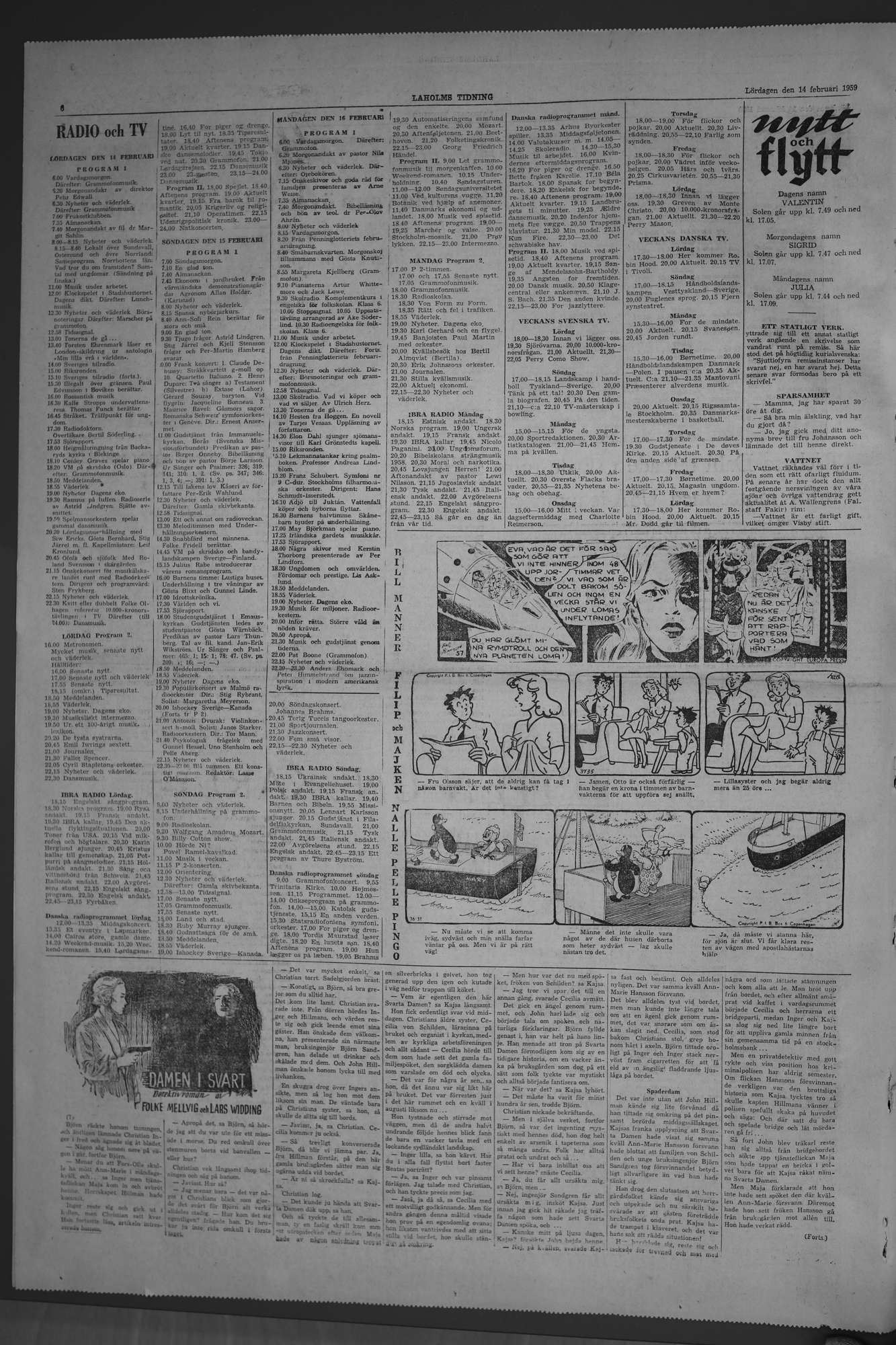 Laholms Tidning Lördag 14 februari 1959, sida 6