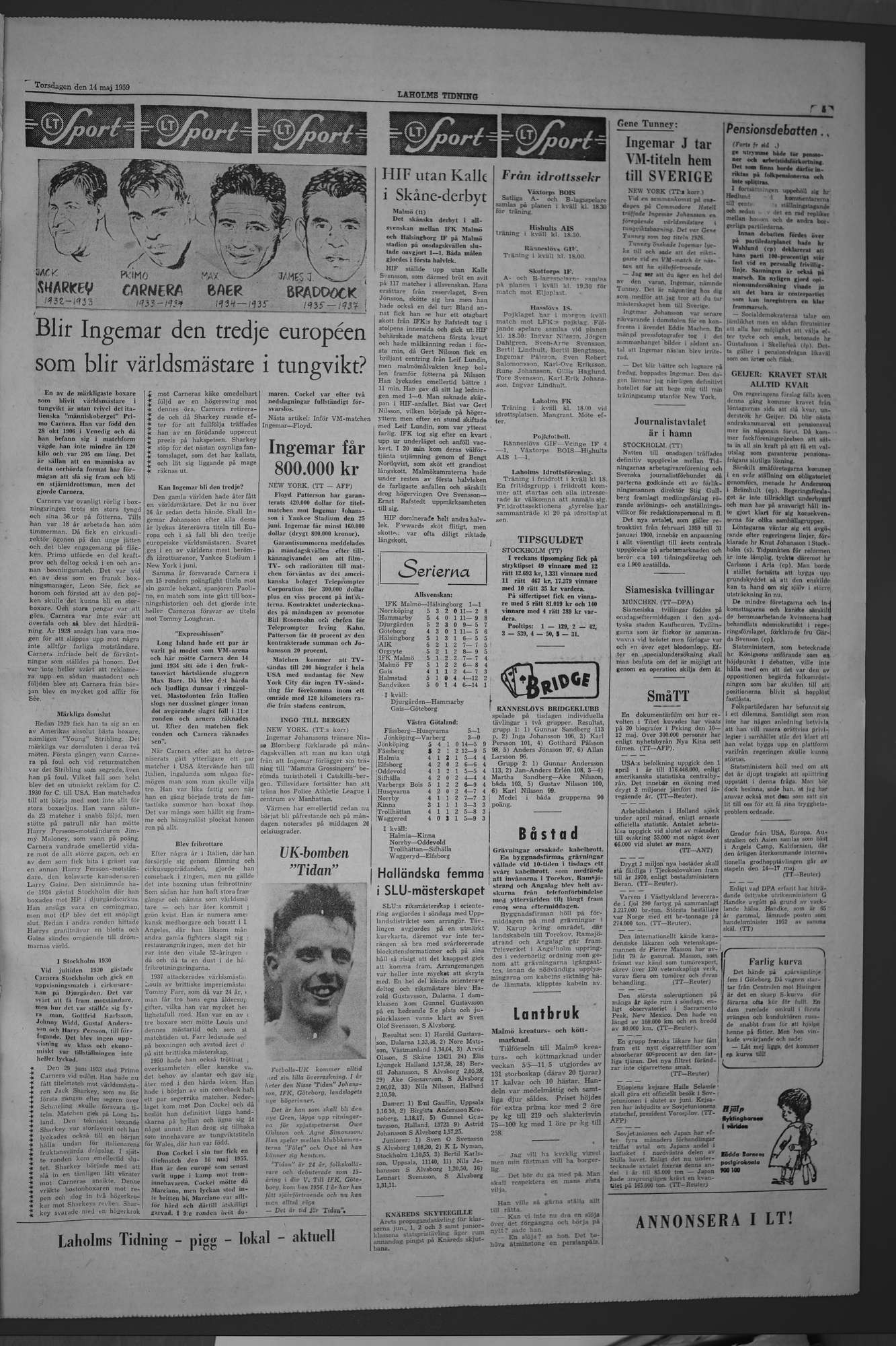Laholms Tidning Torsdag 14 maj 1959, sida 5
