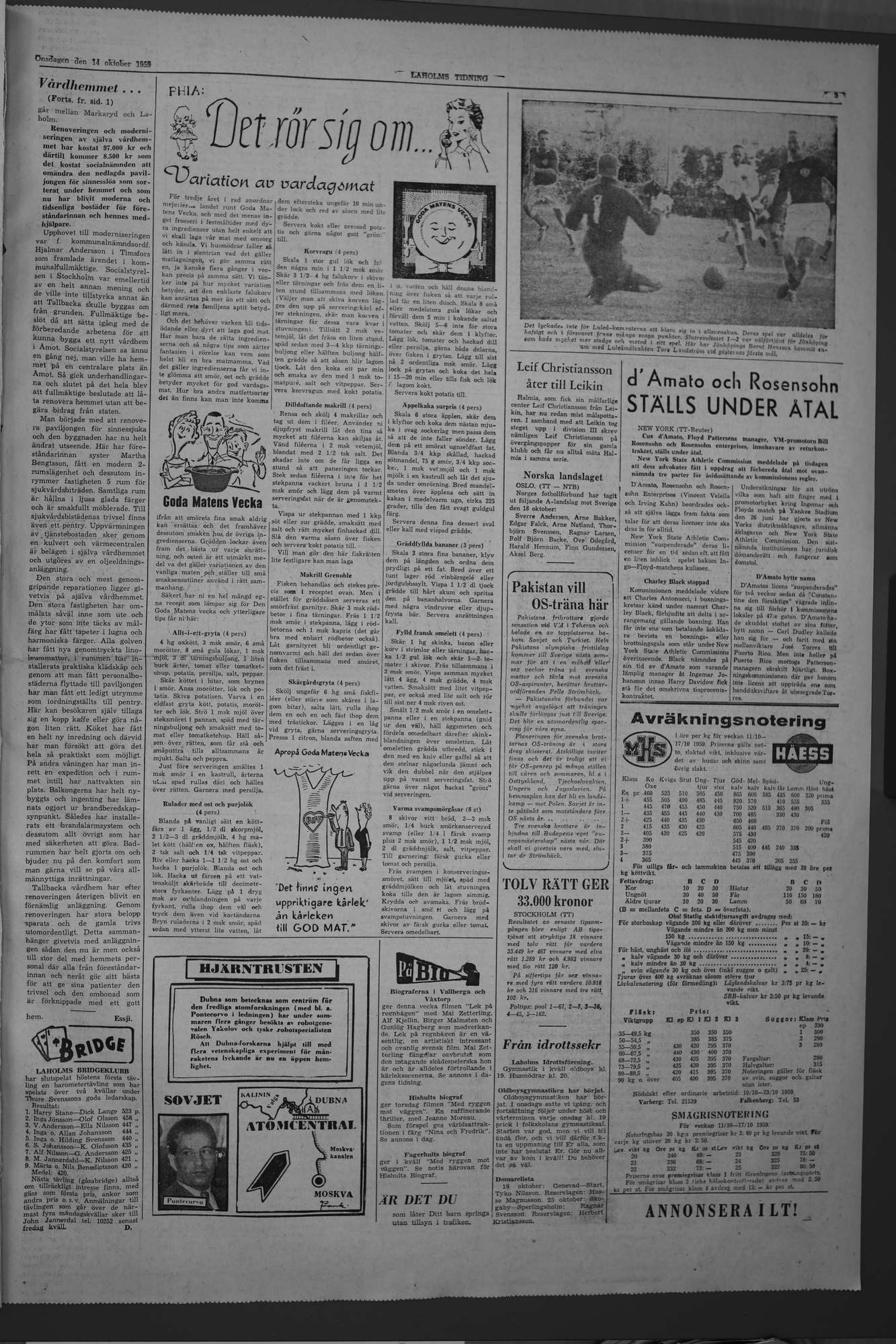 Laholms Tidning Onsdag 14 oktober 1959, sida 5