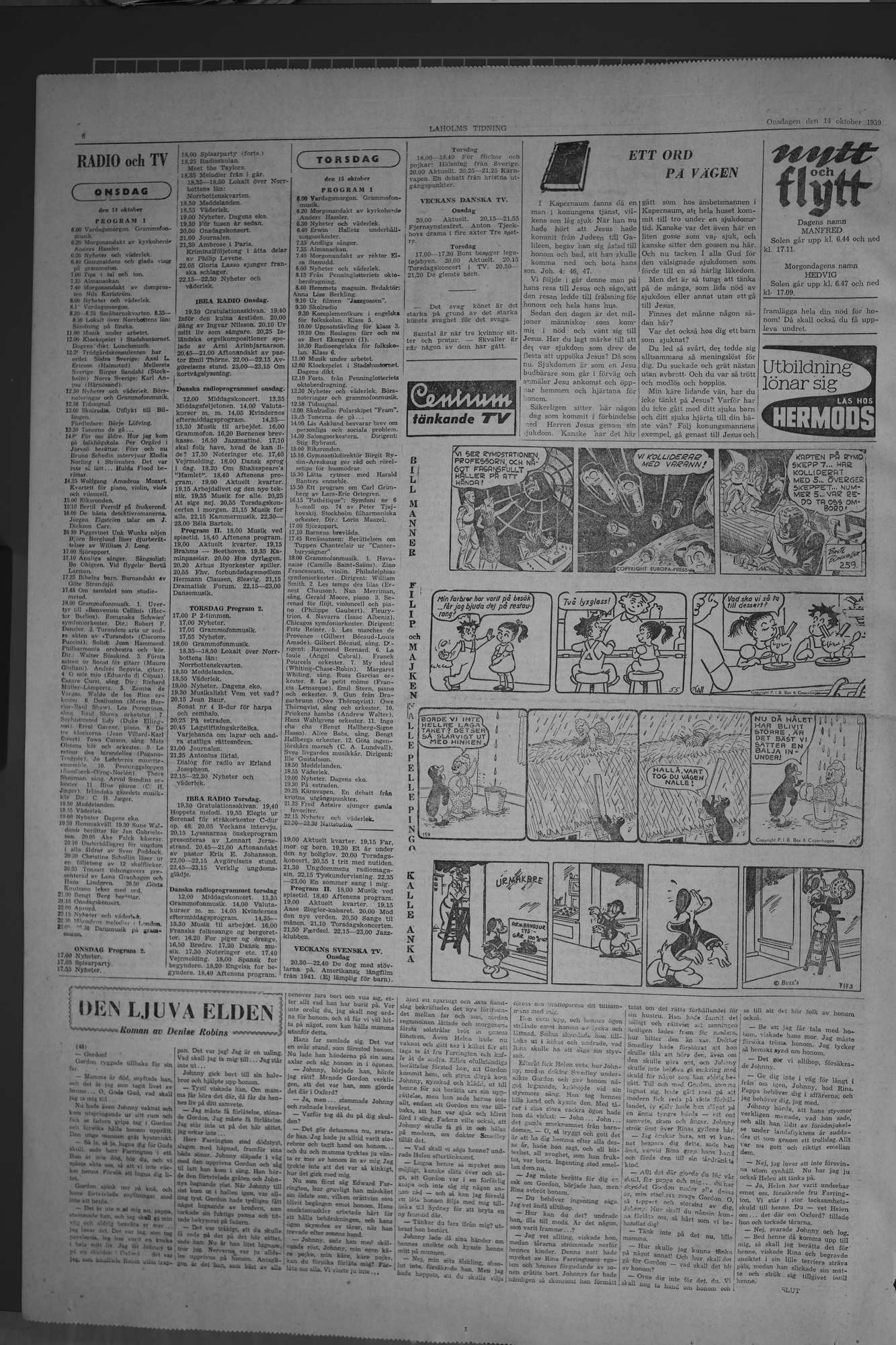 Laholms Tidning Onsdag 14 oktober 1959, sida 6
