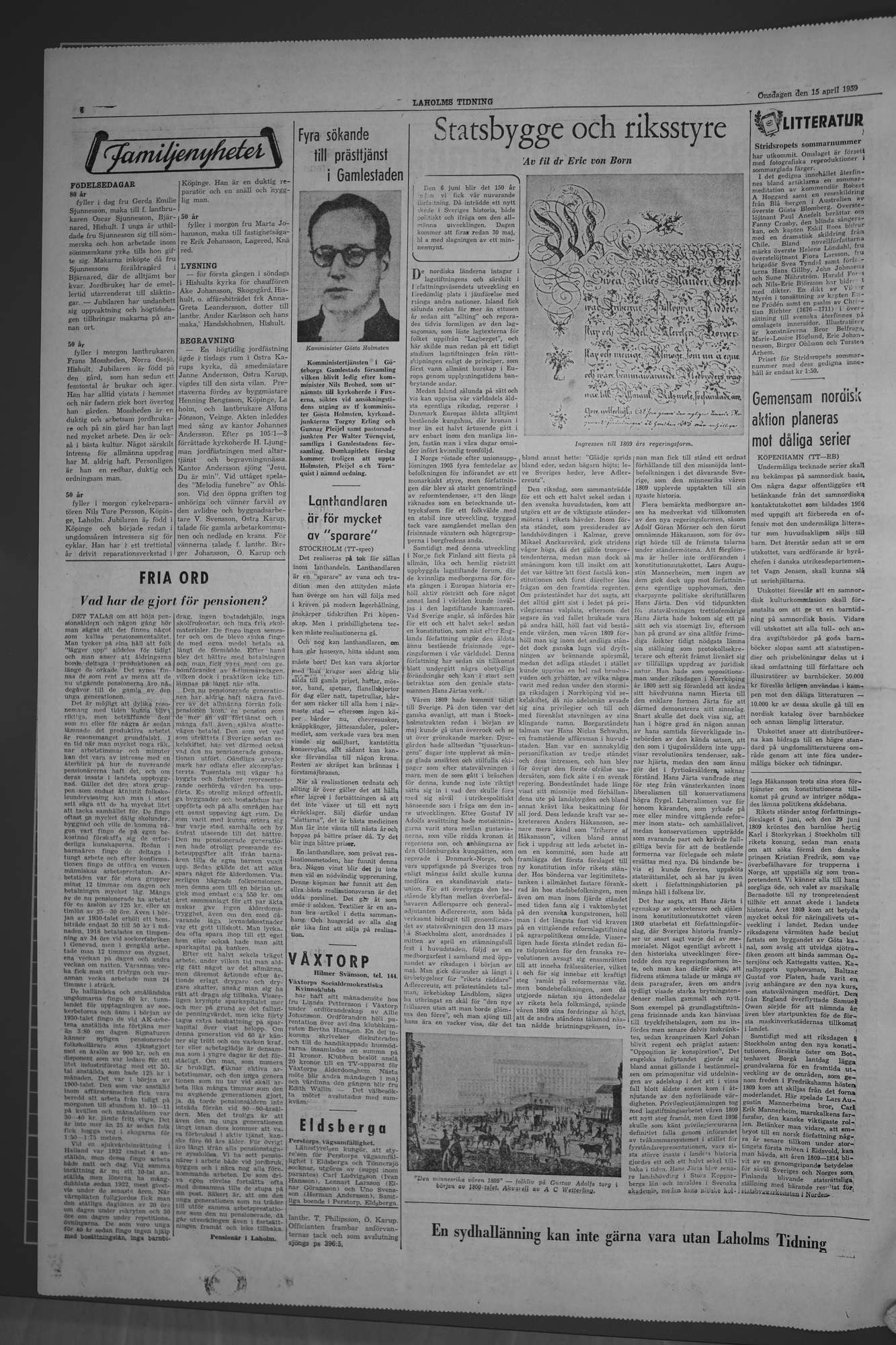 Laholms Tidning Onsdag 15 april 1959, sida 4