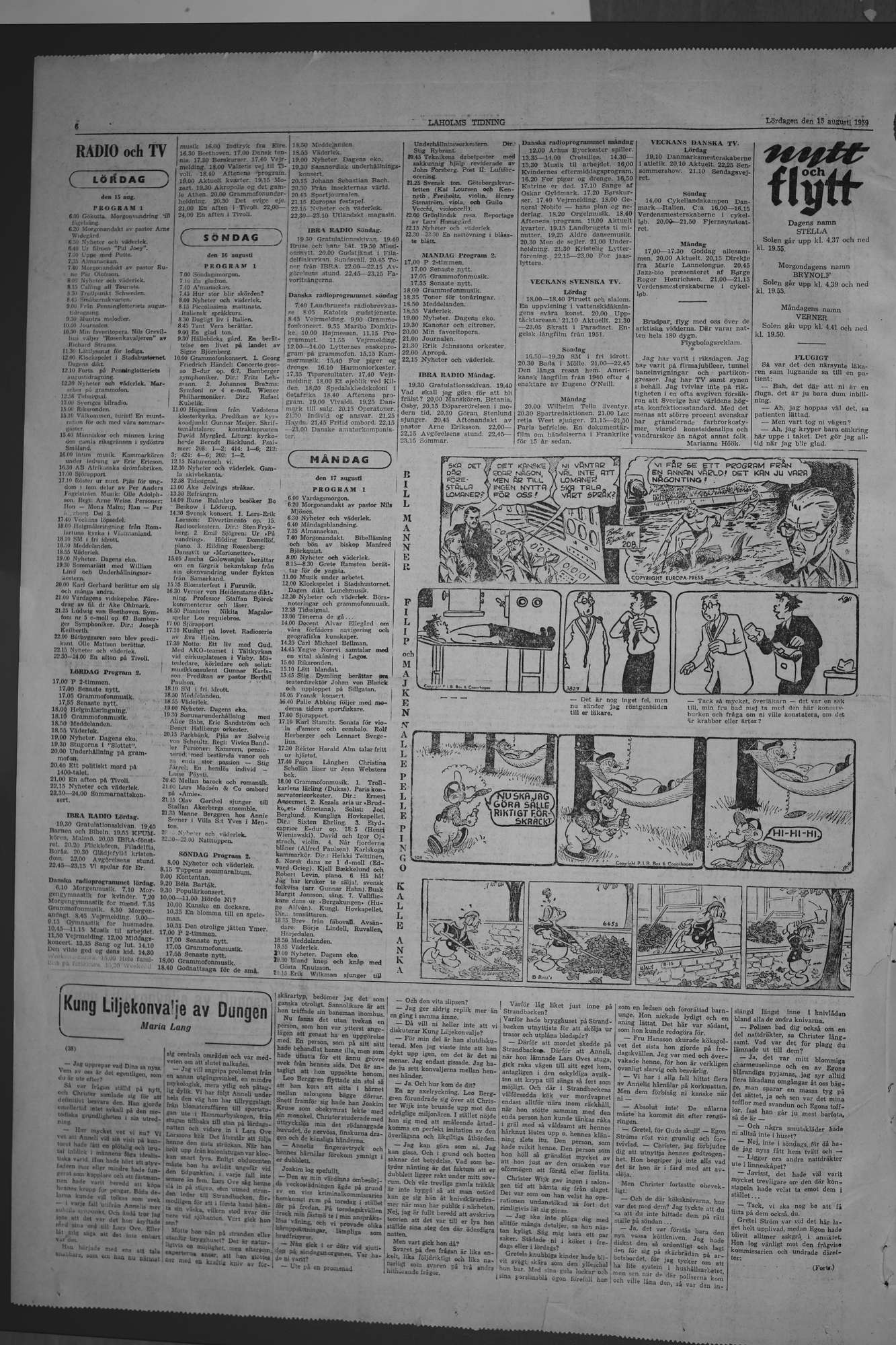 Laholms Tidning Lördag 15 augusti 1959, sida 6