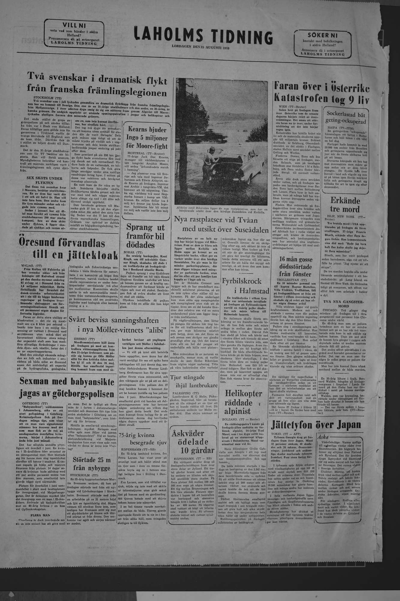Laholms Tidning Lördag 15 augusti 1959, sida 8