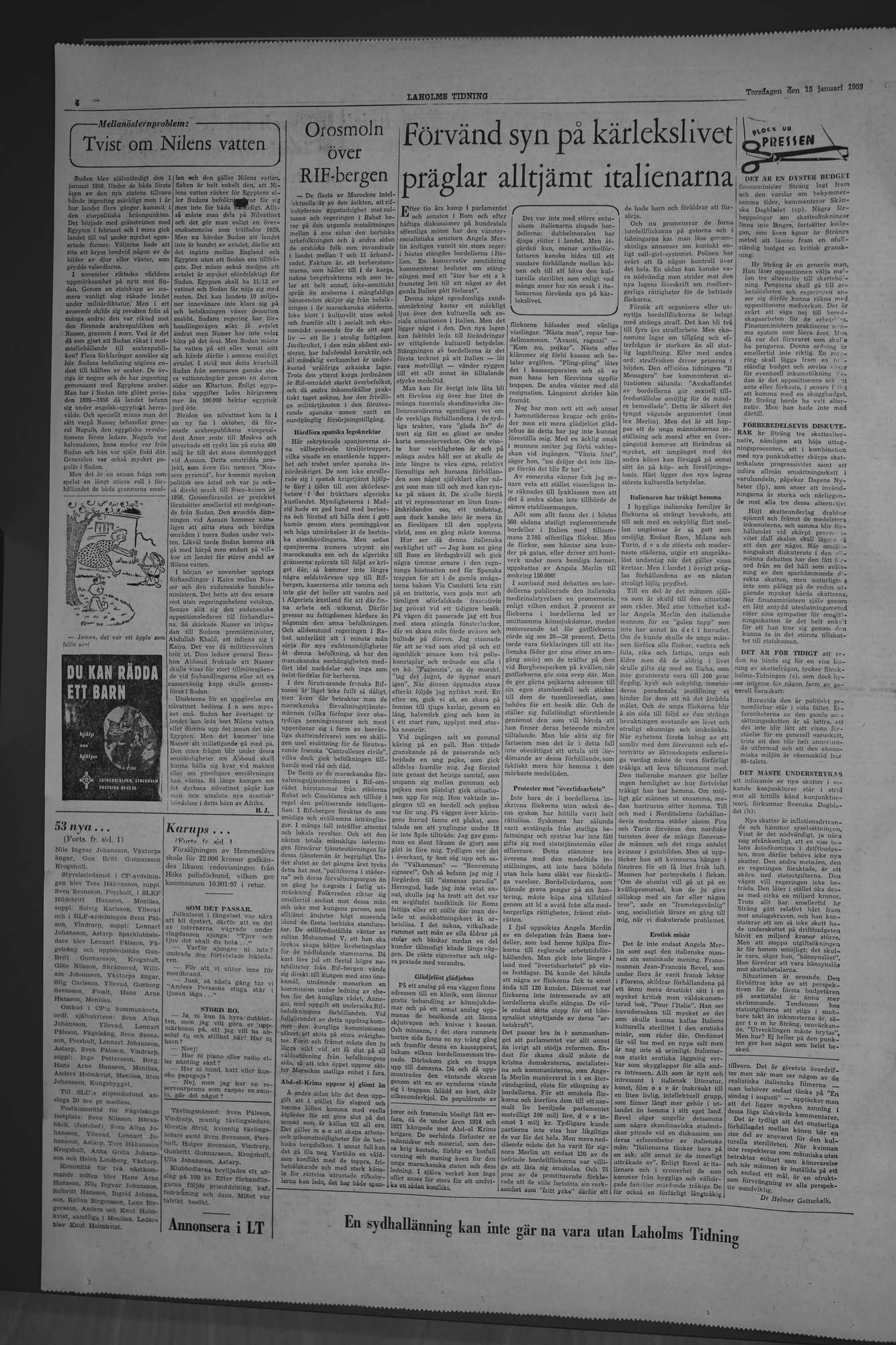 Laholms Tidning Torsdag 15 januari 1959, sida 4
