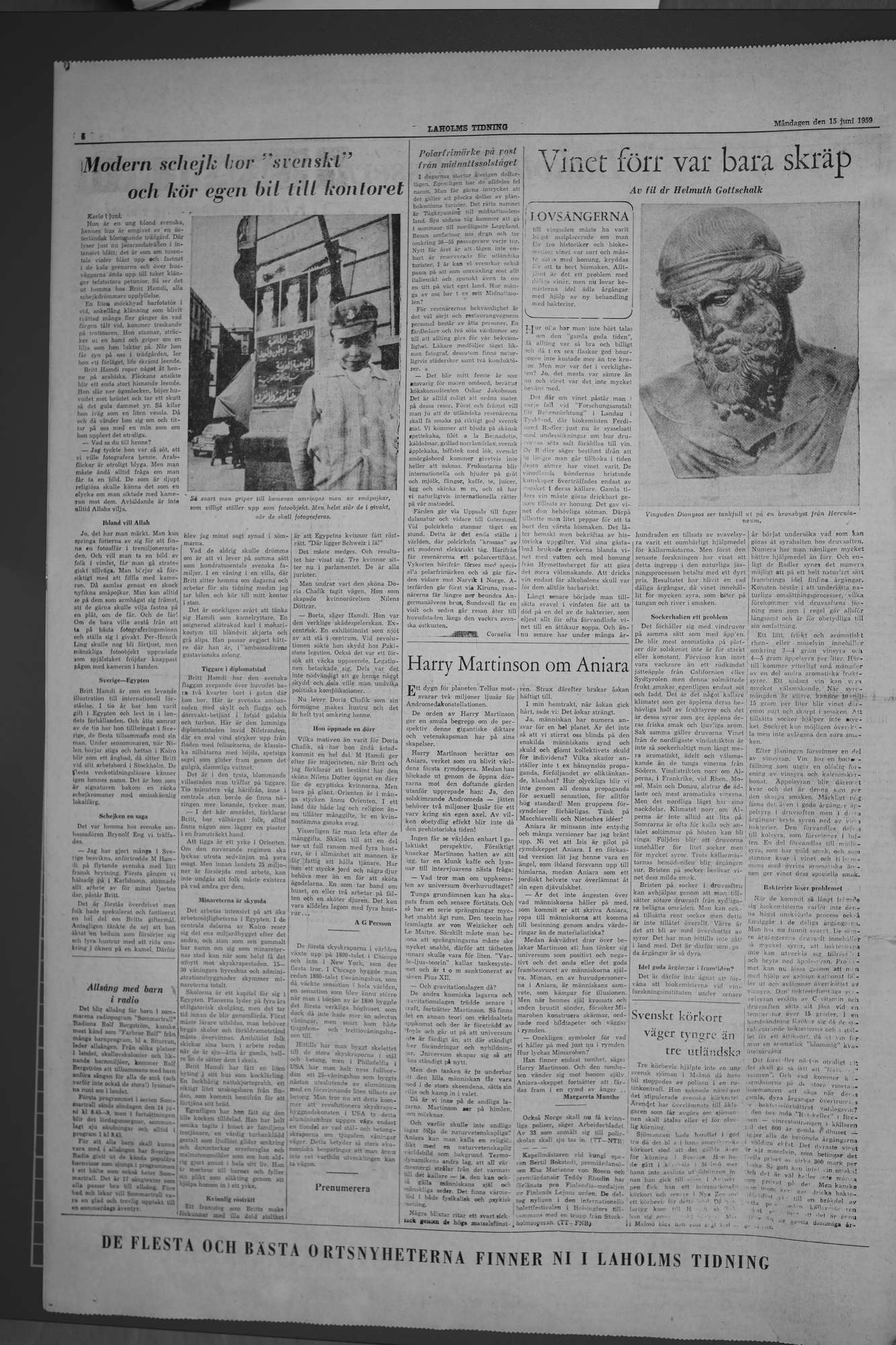 Laholms Tidning Måndag 15 juni 1959, sida 4