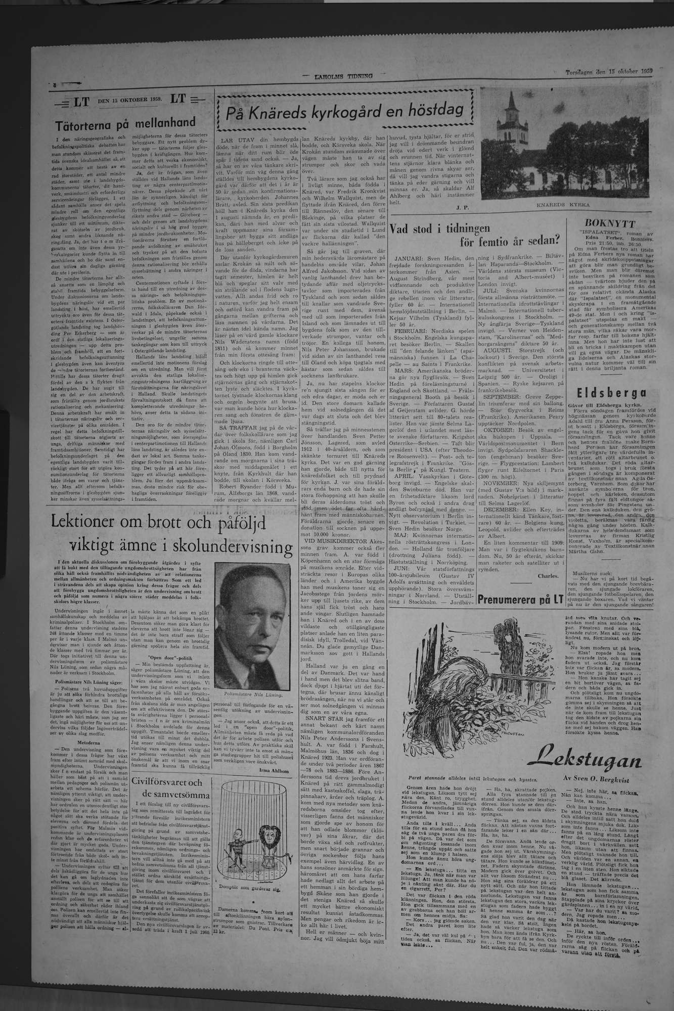 Laholms Tidning Torsdag 15 oktober 1959, sida 4