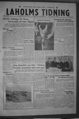 Förstasidan, Tisdag 15 september 1959