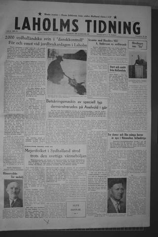 Förstasidan, Fredag 16 januari 1959