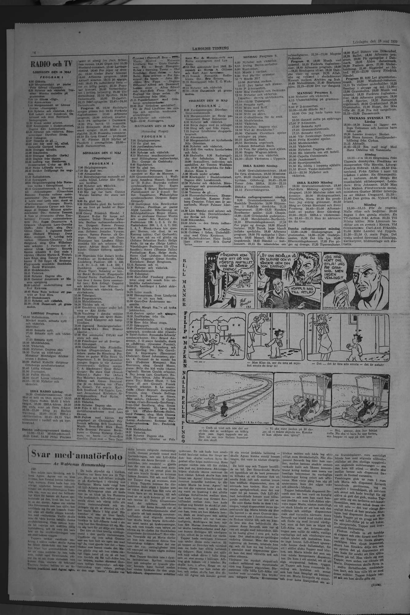 Laholms Tidning Lördag 16 maj 1959, sida 6