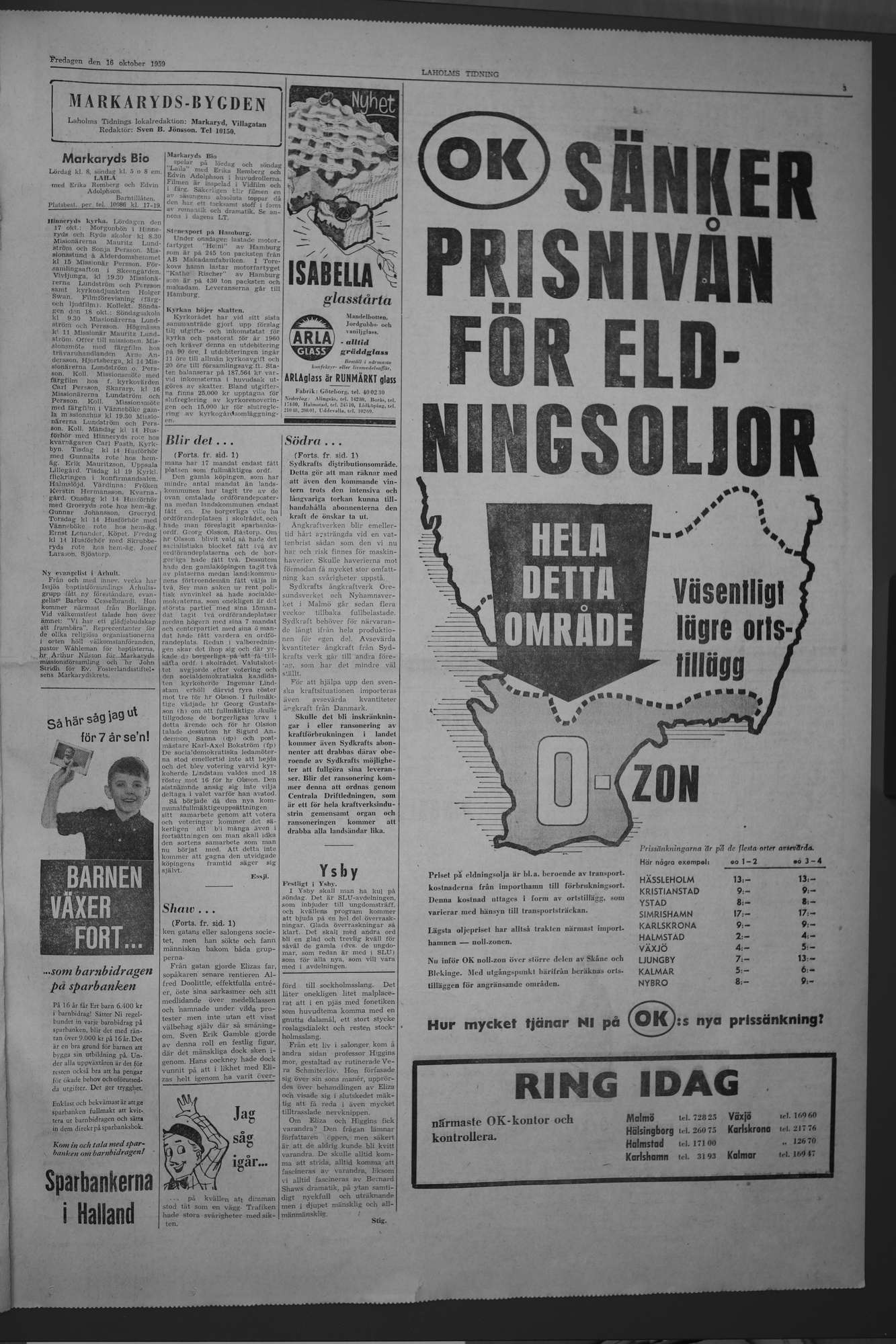 Laholms Tidning Fredag 16 oktober 1959, sida 3