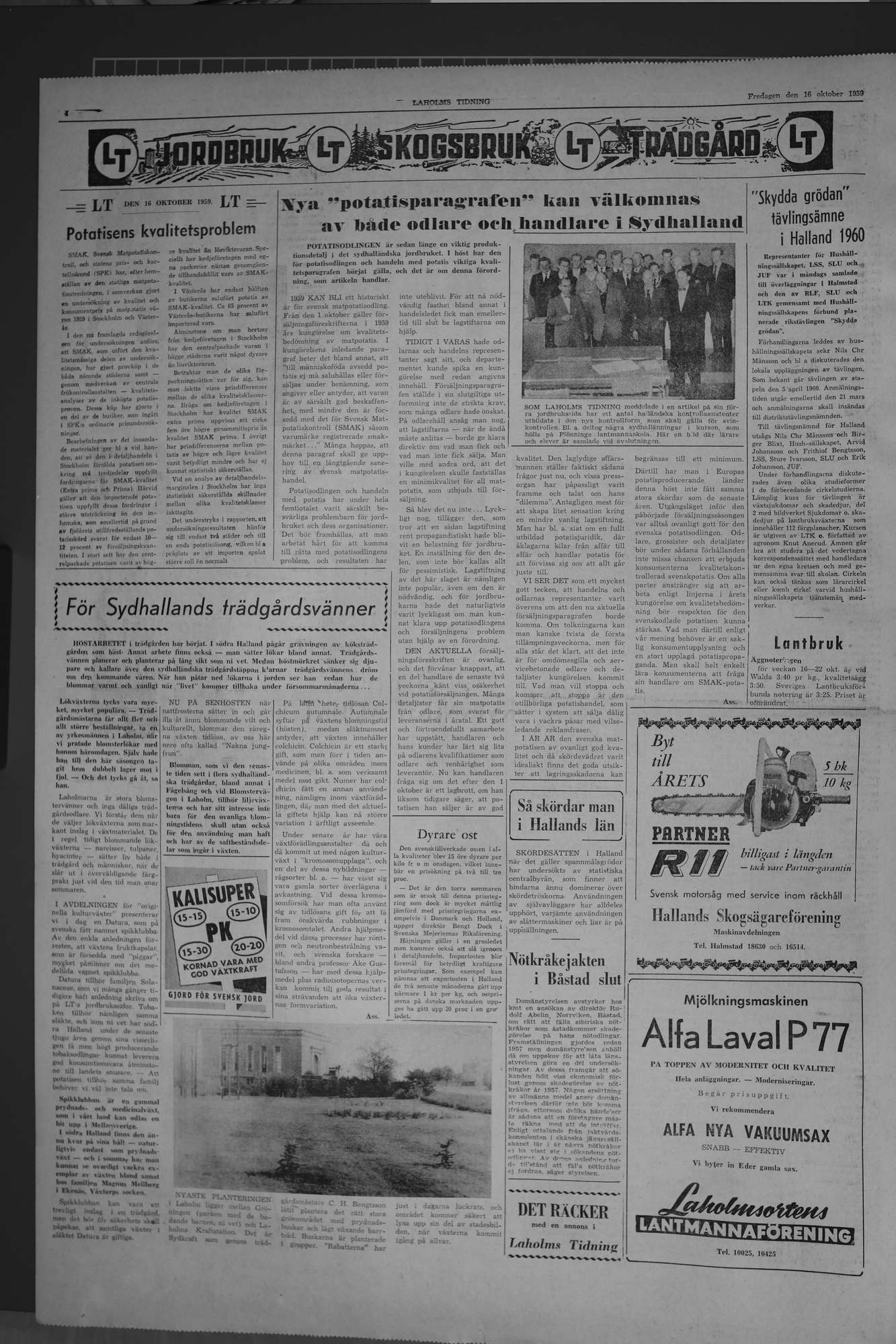 Laholms Tidning Fredag 16 oktober 1959, sida 4