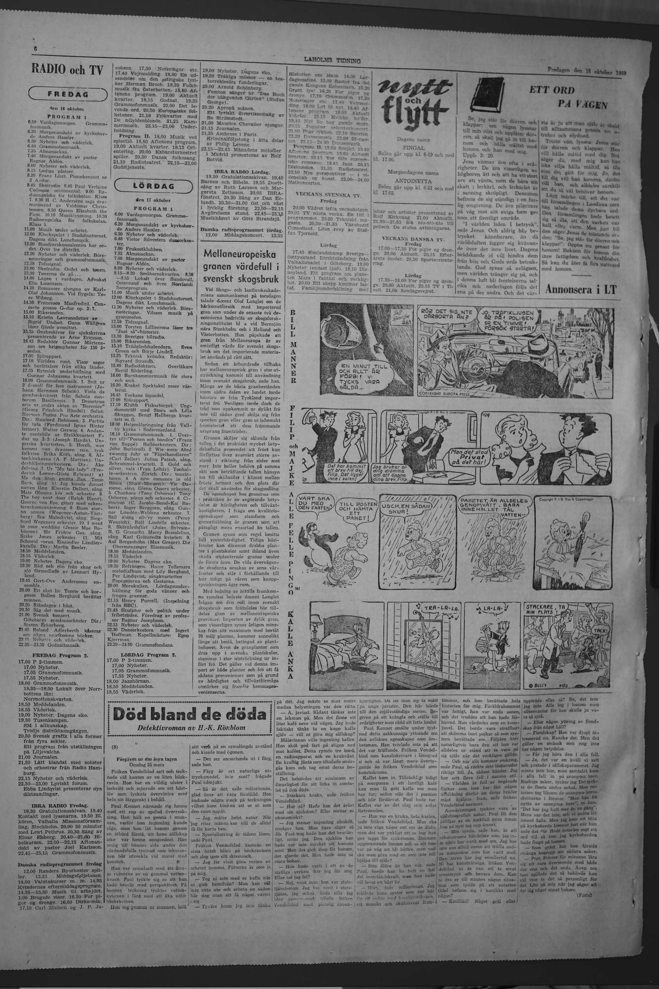 Laholms Tidning Fredag 16 oktober 1959, sida 6