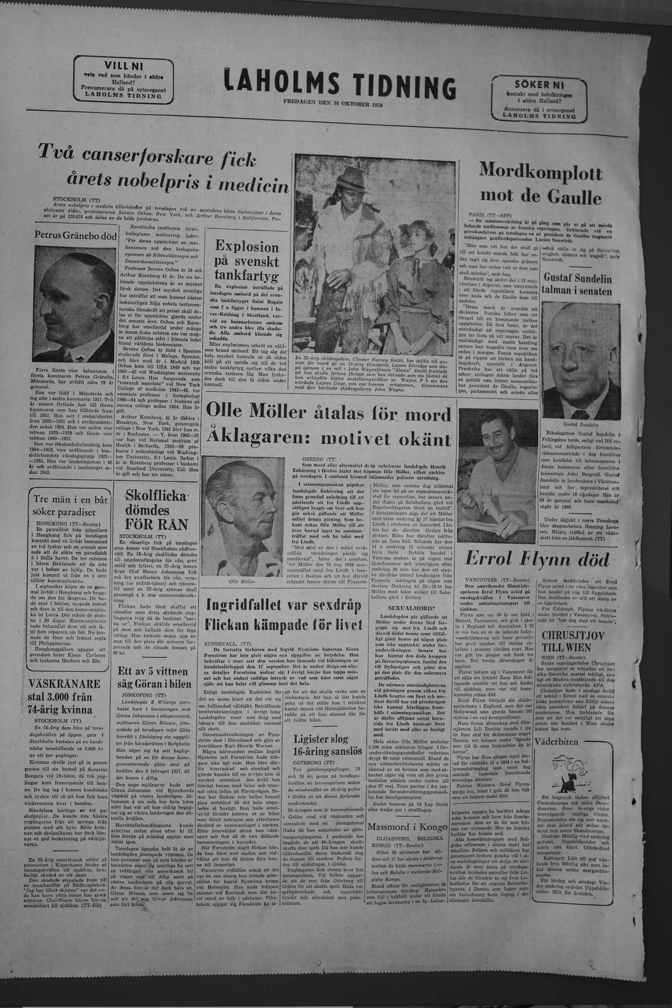 Laholms Tidning Fredag 16 oktober 1959, sida 8