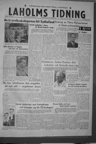 Förstasidan, Onsdag 16 september 1959