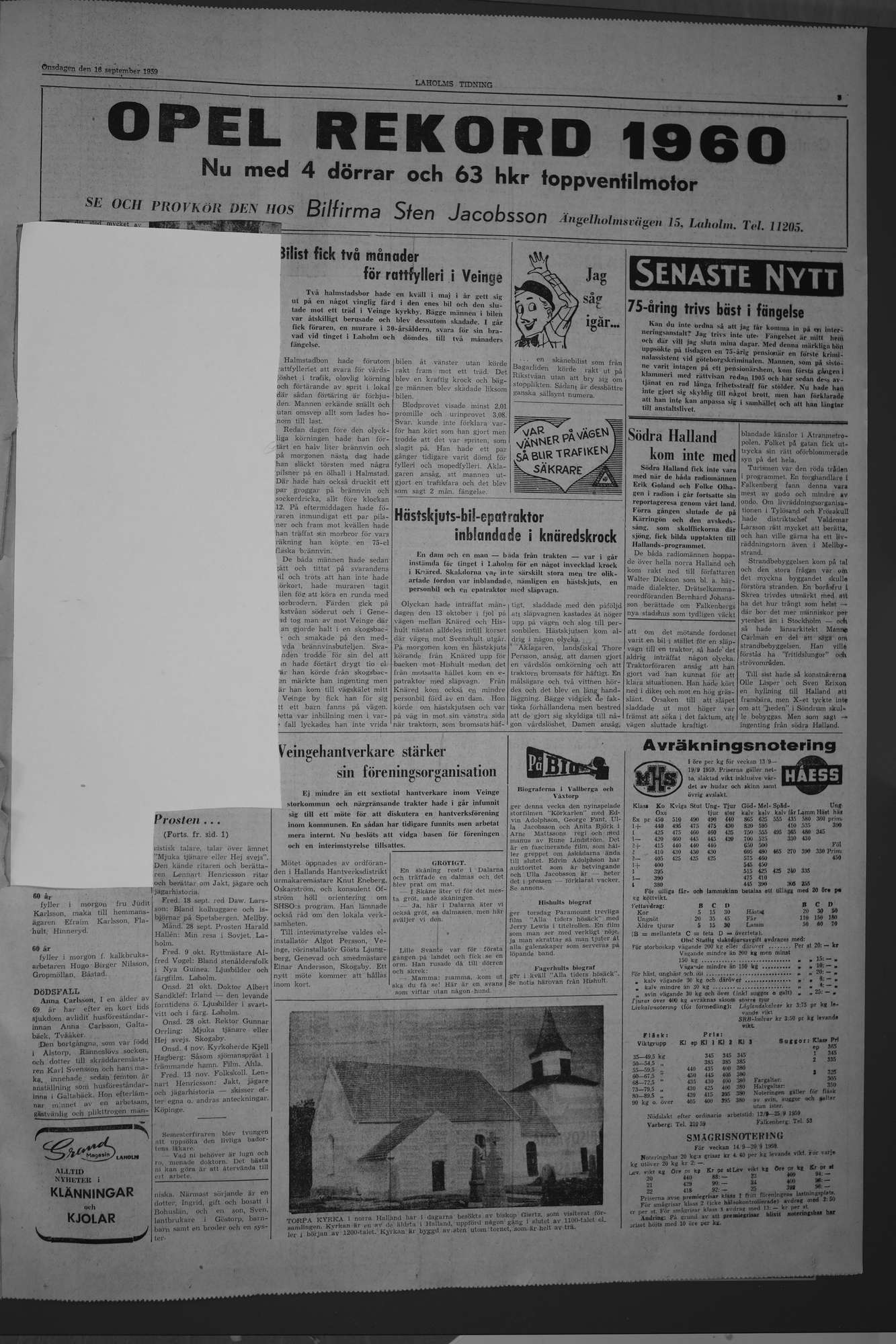 Laholms Tidning Onsdag 16 september 1959, sida 3