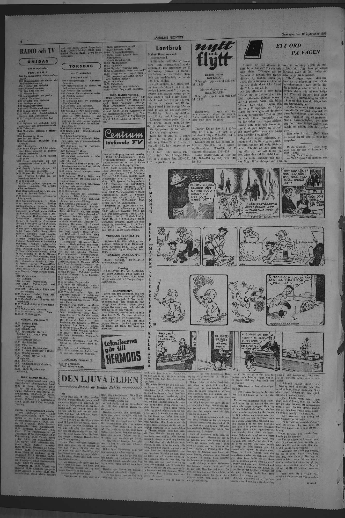 Laholms Tidning Onsdag 16 september 1959, sida 6