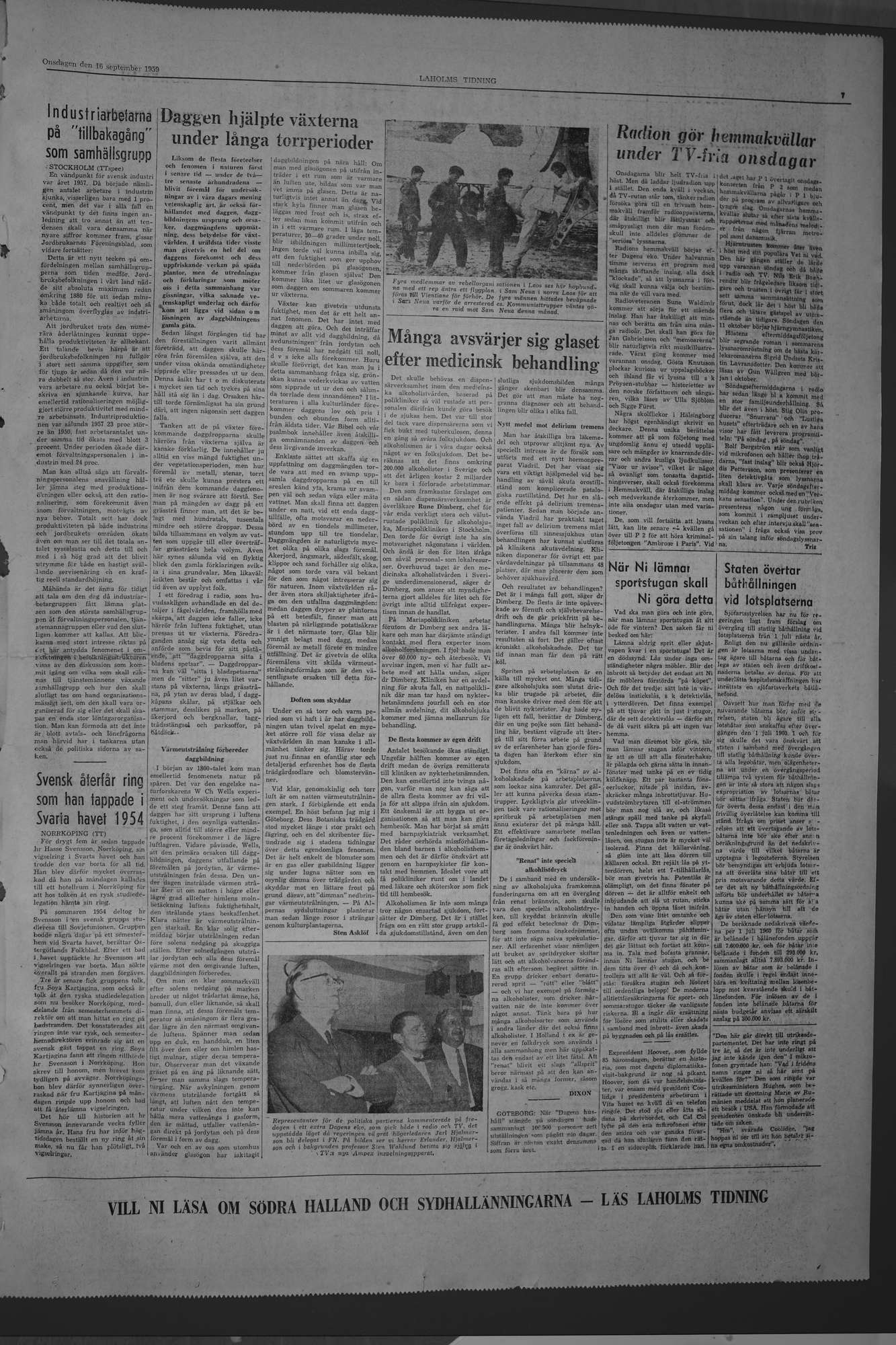 Laholms Tidning Onsdag 16 september 1959, sida 7