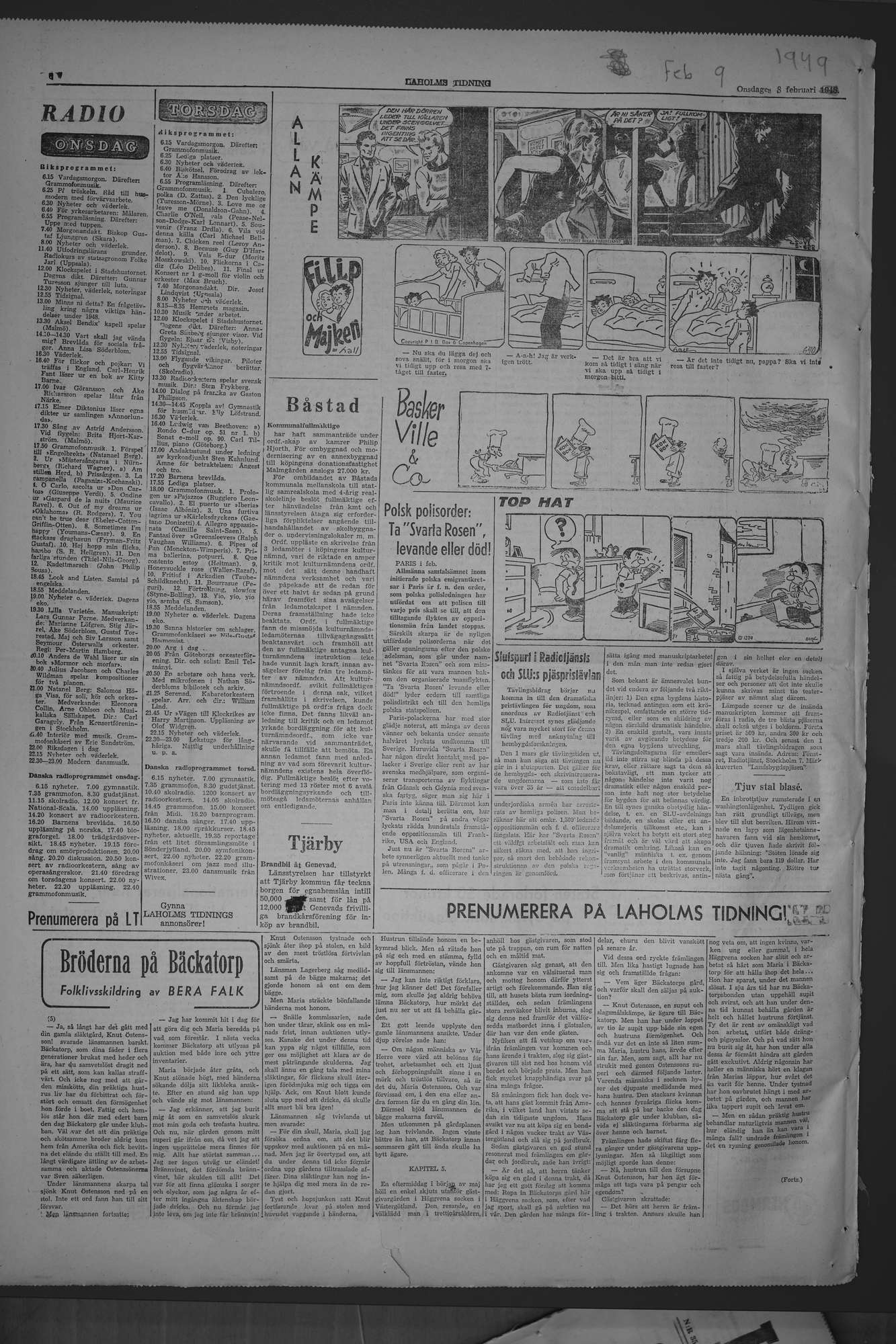 Laholms Tidning Onsdag 9 februari 1949, sida 6