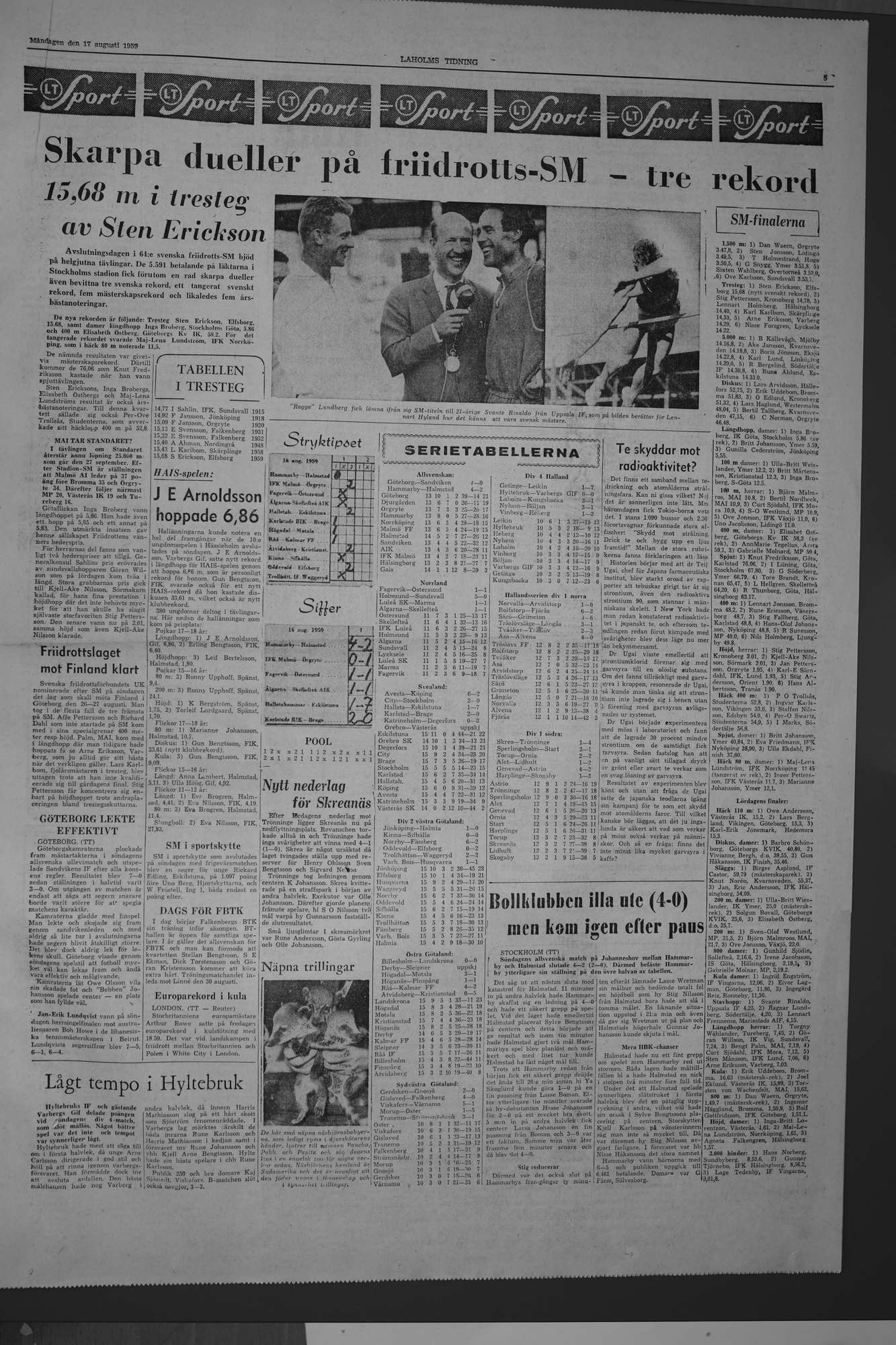 Laholms Tidning Måndag 17 augusti 1959, sida 5