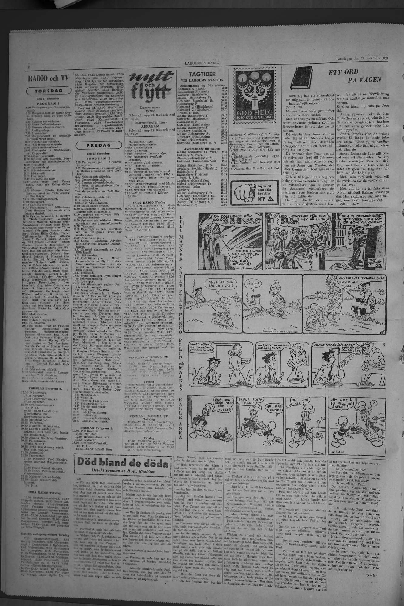 Laholms Tidning Torsdag 17 december 1959, sida 6