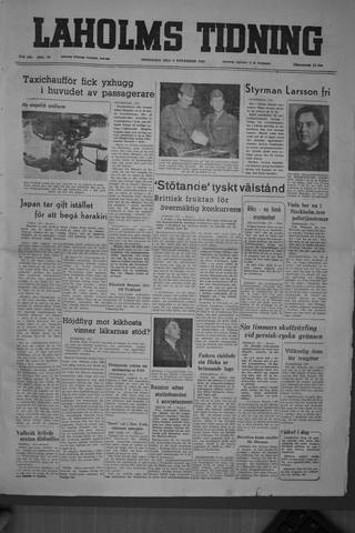 Förstasidan, Onsdag 9 november 1949