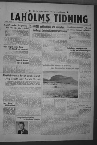 Förstasidan, Tisdag 17 februari 1959