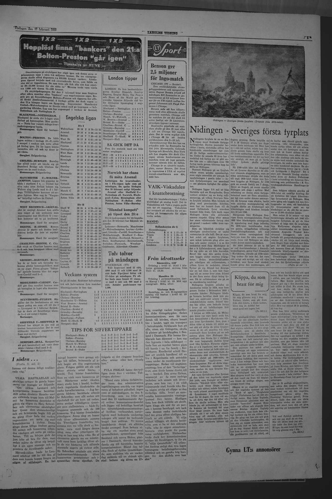 Laholms Tidning Tisdag 17 februari 1959, sida 5