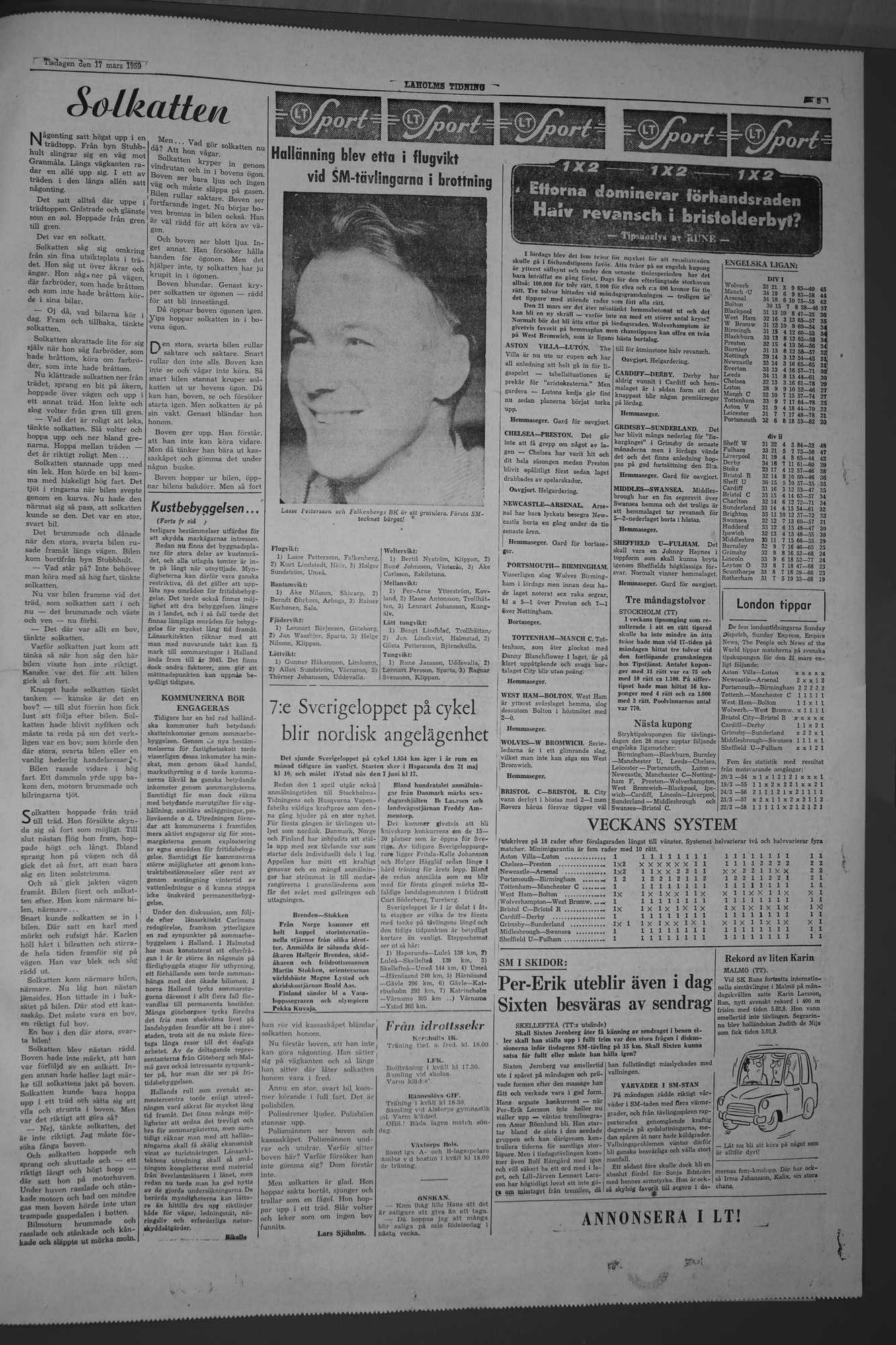 Laholms Tidning Tisdag 17 mars 1959, sida 5
