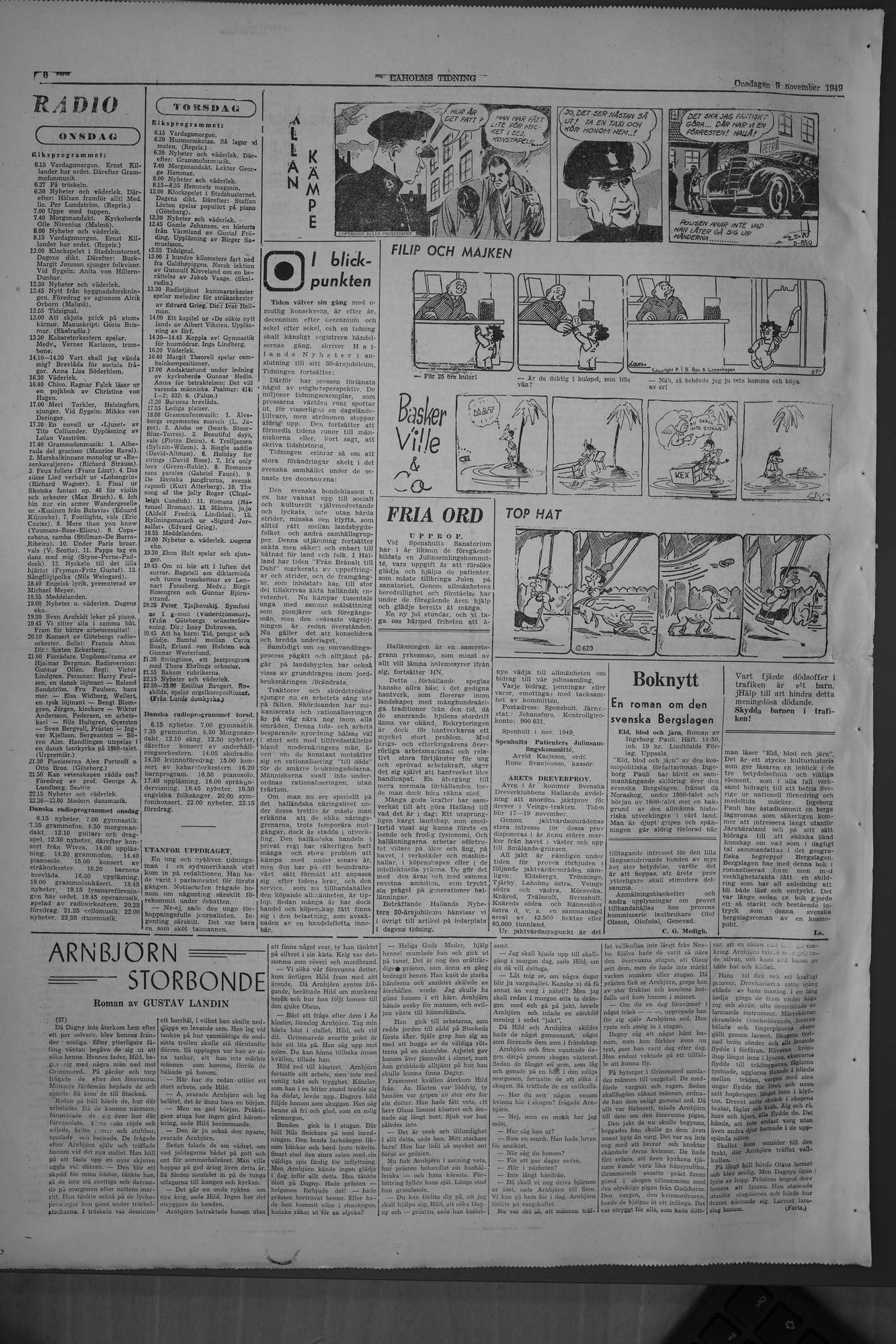 Laholms Tidning Onsdag 9 november 1949, sida 6