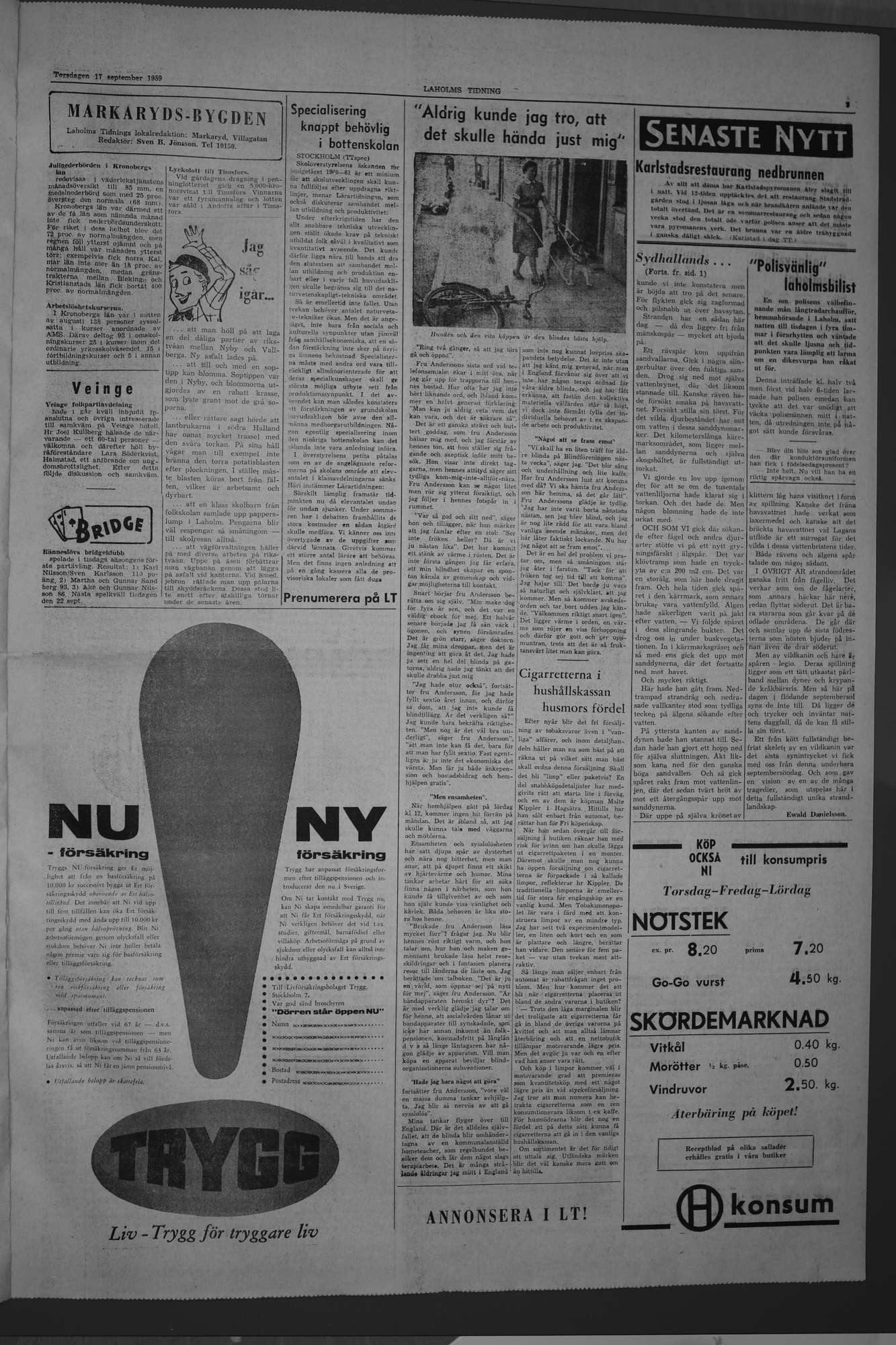 Laholms Tidning Torsdag 17 september 1959, sida 3