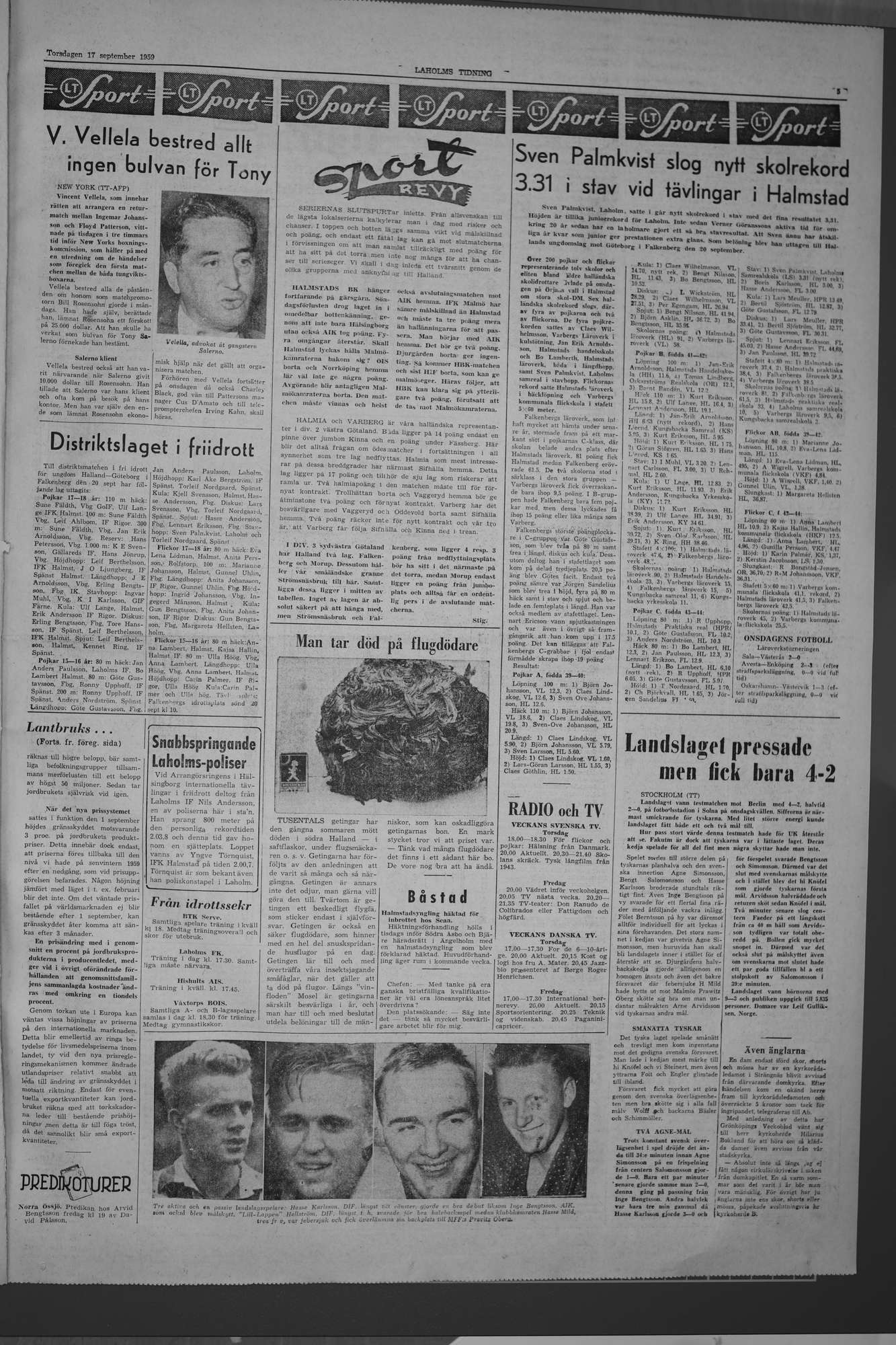 Laholms Tidning Torsdag 17 september 1959, sida 5