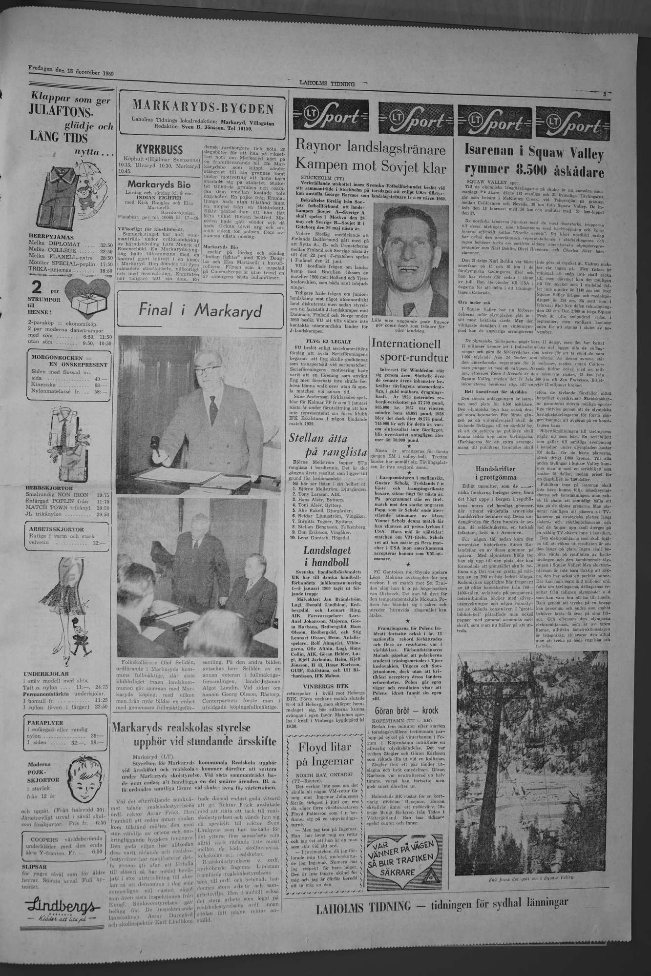 Laholms Tidning Fredag 18 december 1959, sida 5