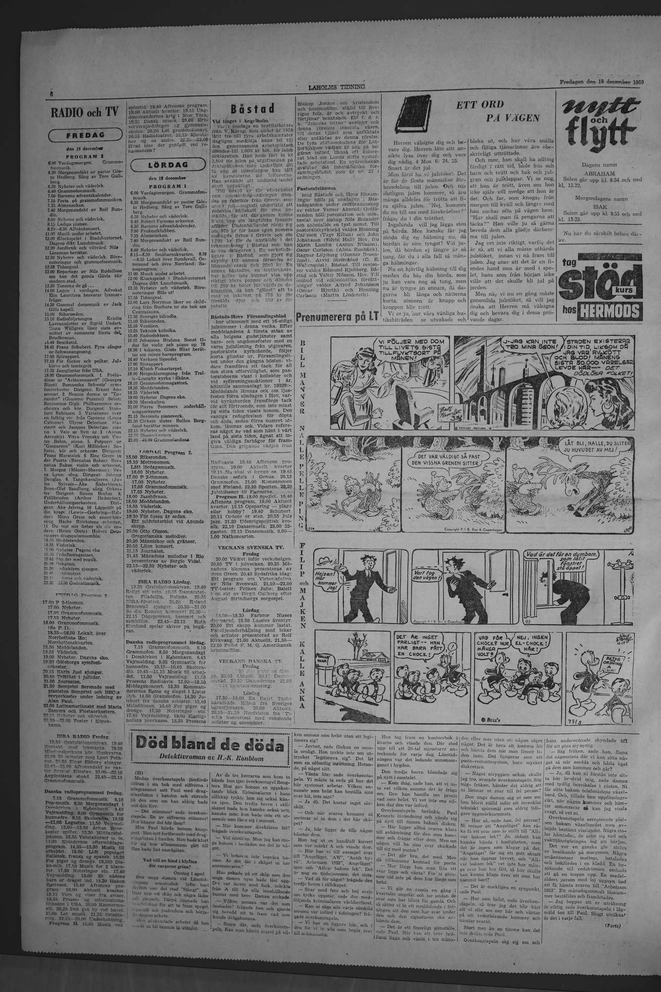 Laholms Tidning Fredag 18 december 1959, sida 6