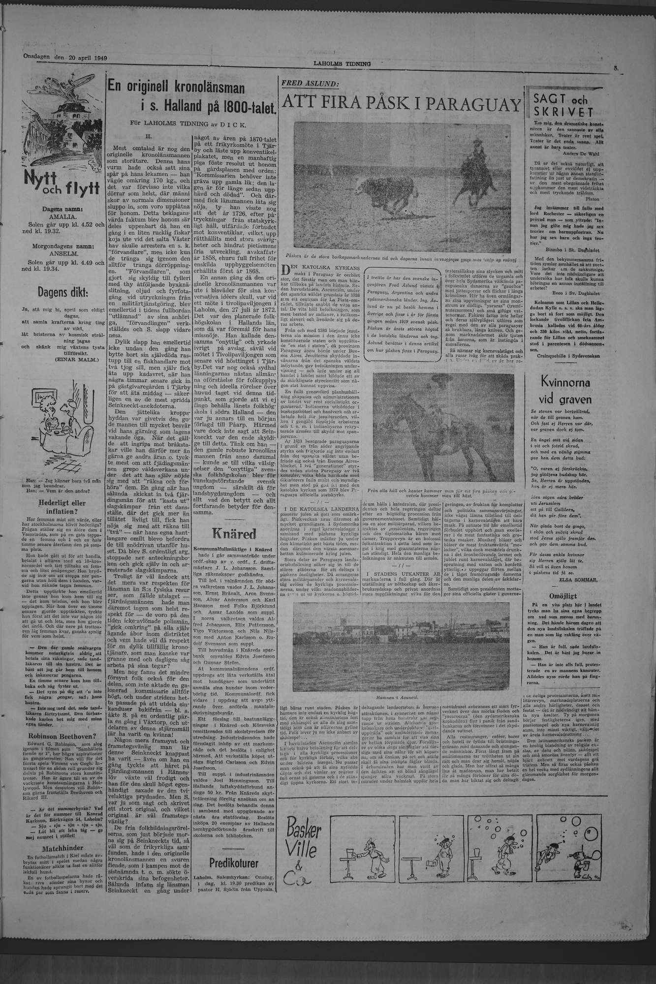 Laholms Tidning Onsdag 20 april 1949, sida 5